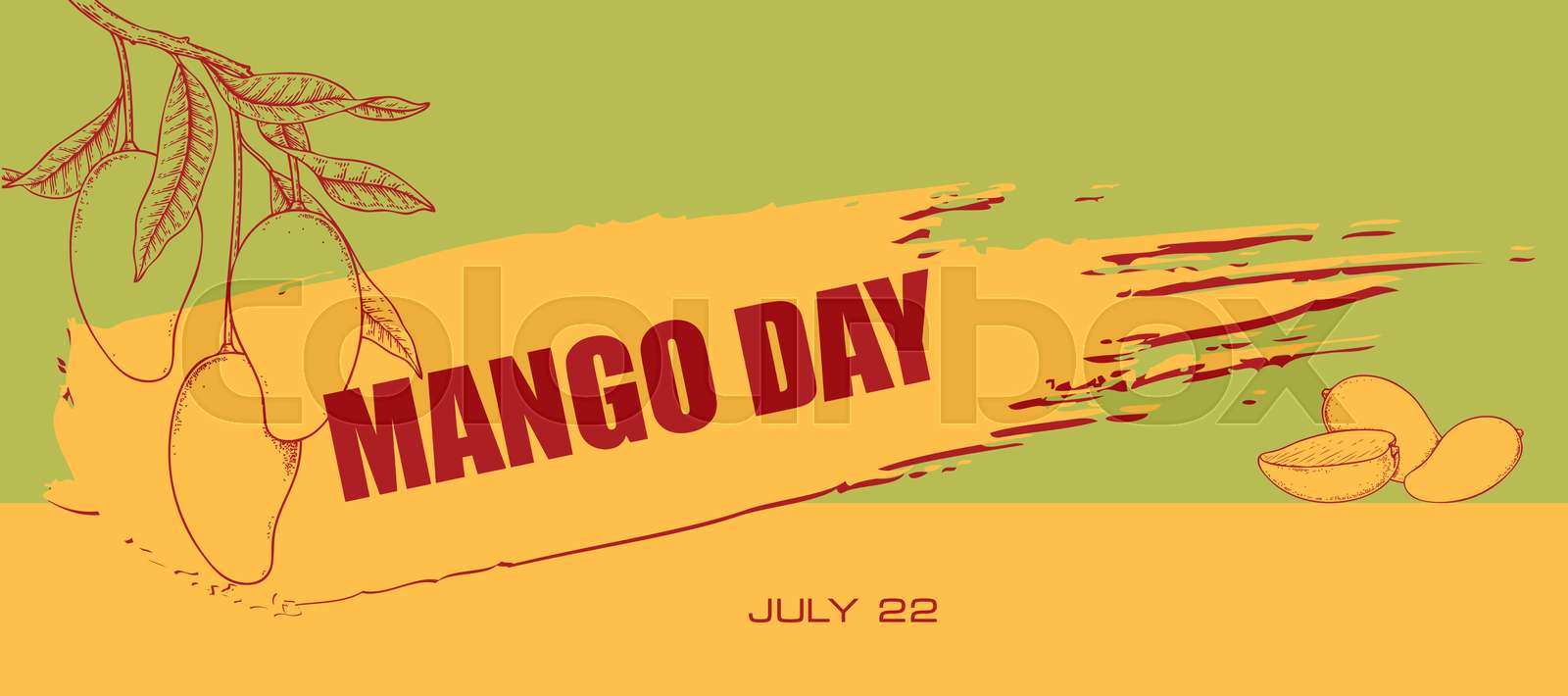 Card Mango Day Stock vector Colourbox