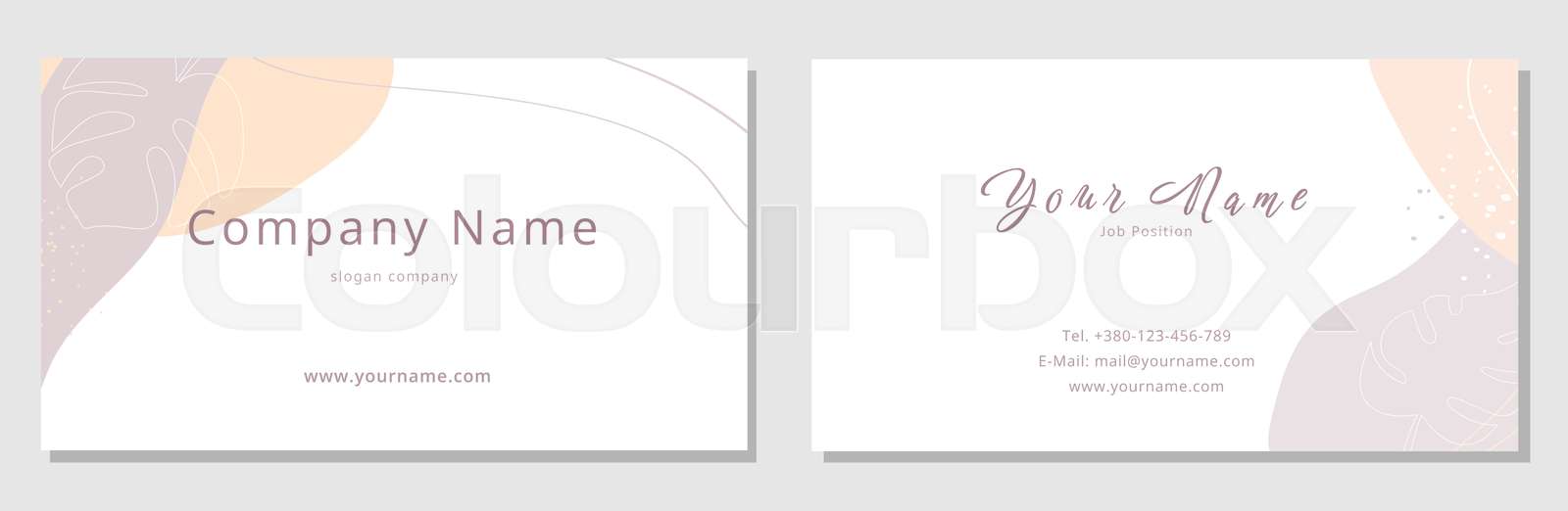 Business Card Template Stock Vector Colourbox Business Card Template Stock Vector Colourbox
