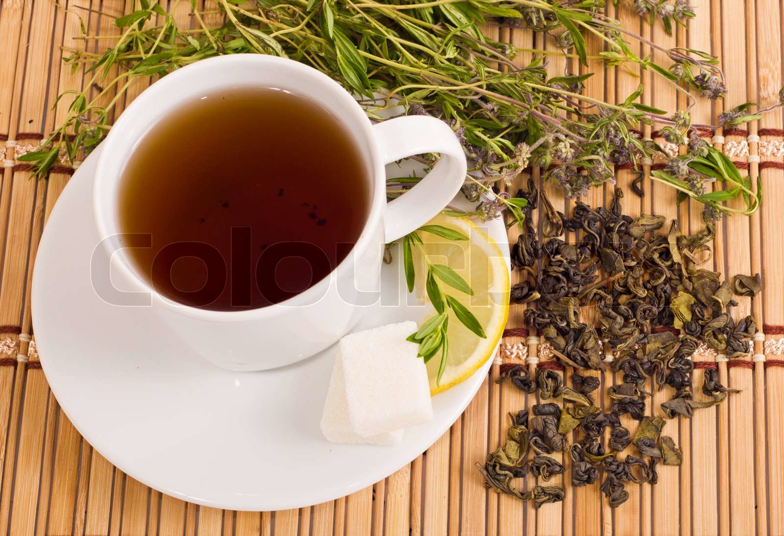 Tasse grüner Tee | Stock Bild | Colourbox