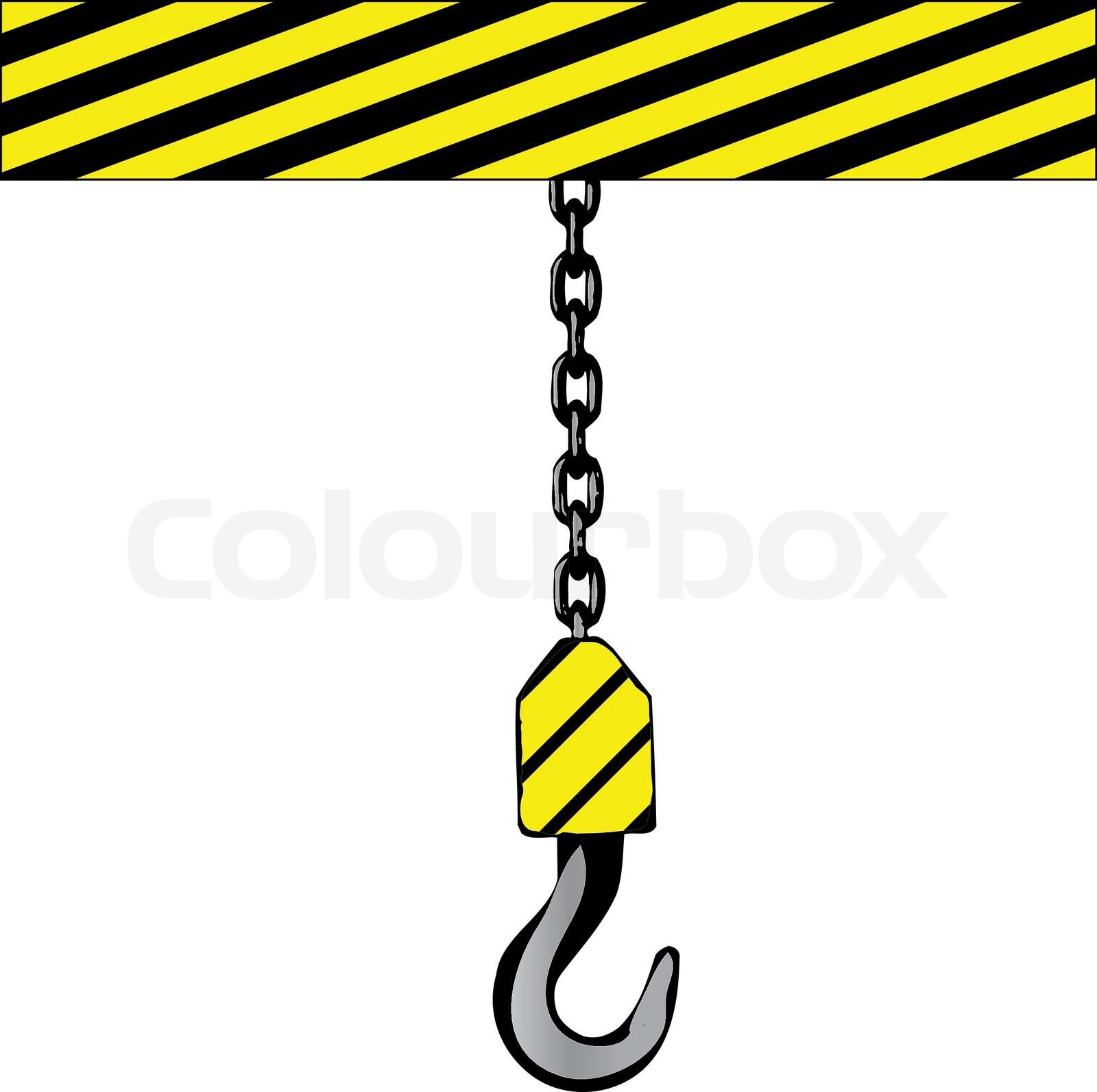 Vector illustration an iron hook on a chain Stock vector Colourbox