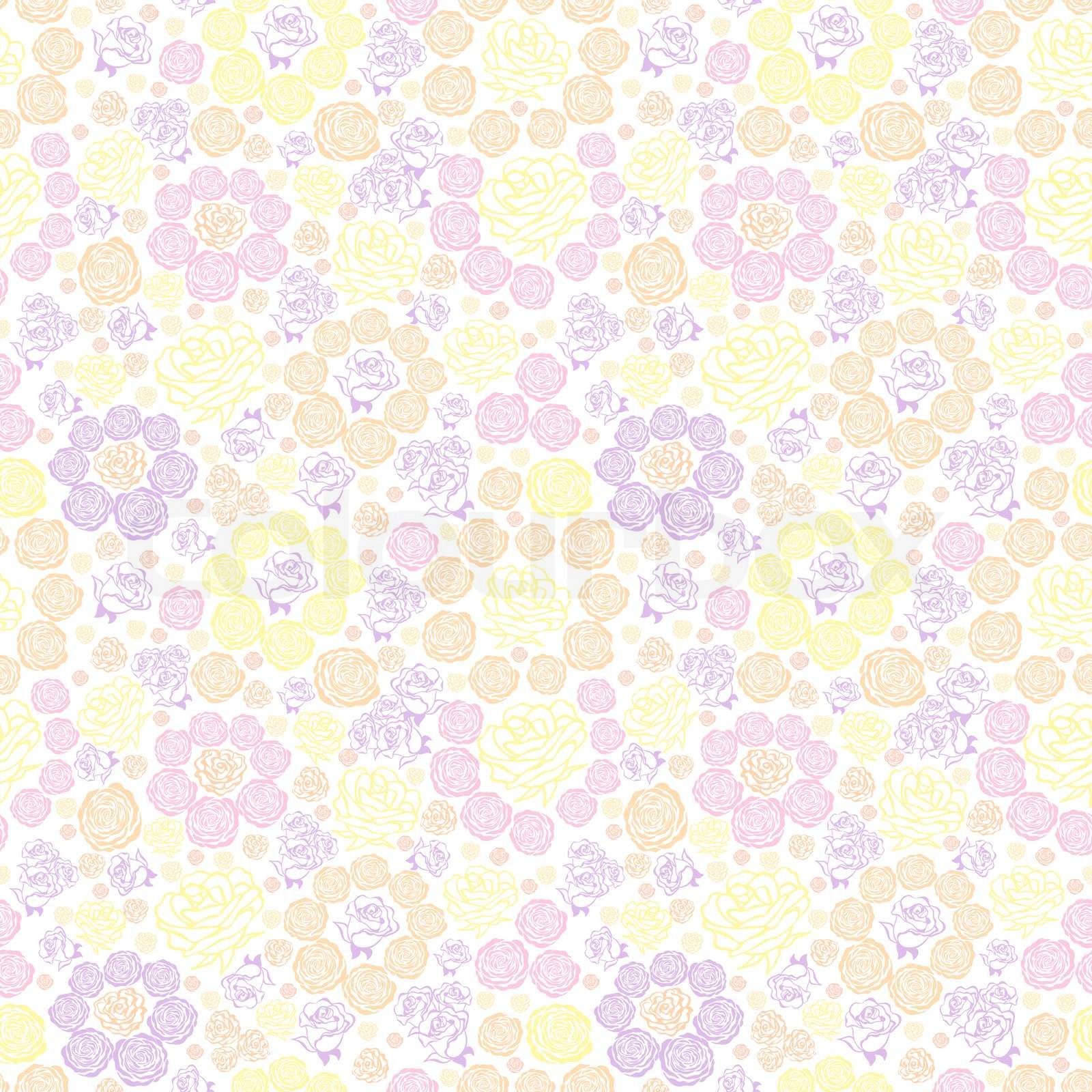 vector seamless pastel floral pattern | Stock vector | Colourbox