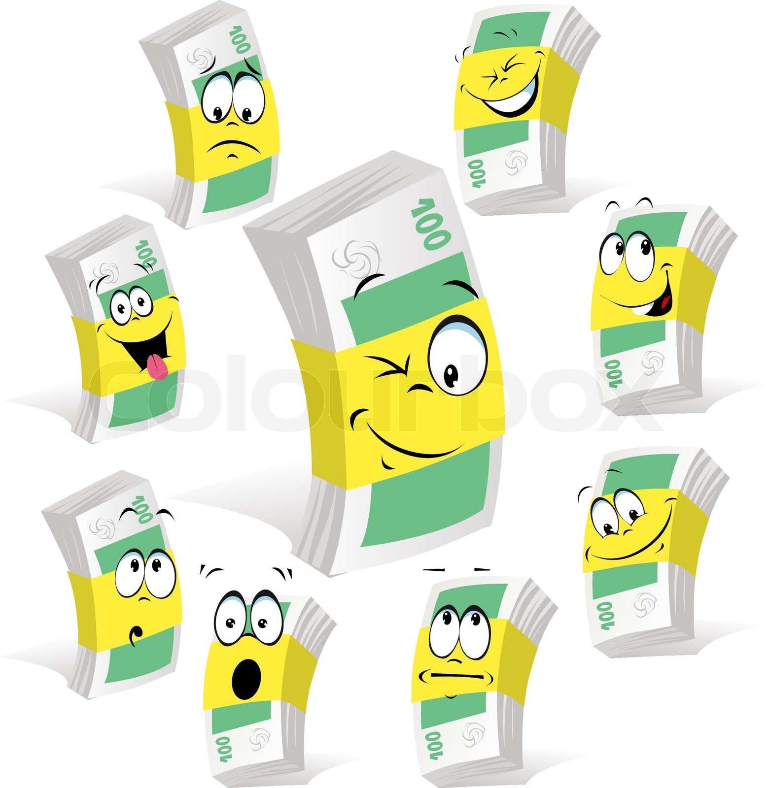 paper money cartoon Stock vector Colourbox