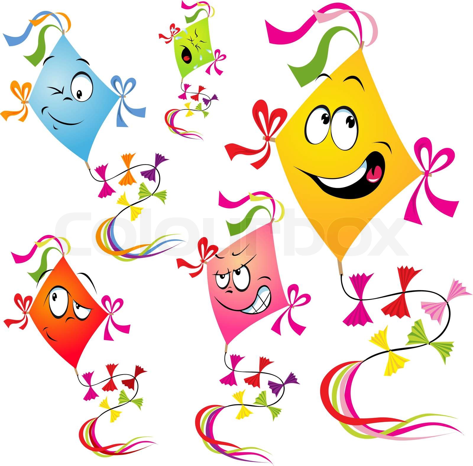 kites cartoon Stock vector Colourbox