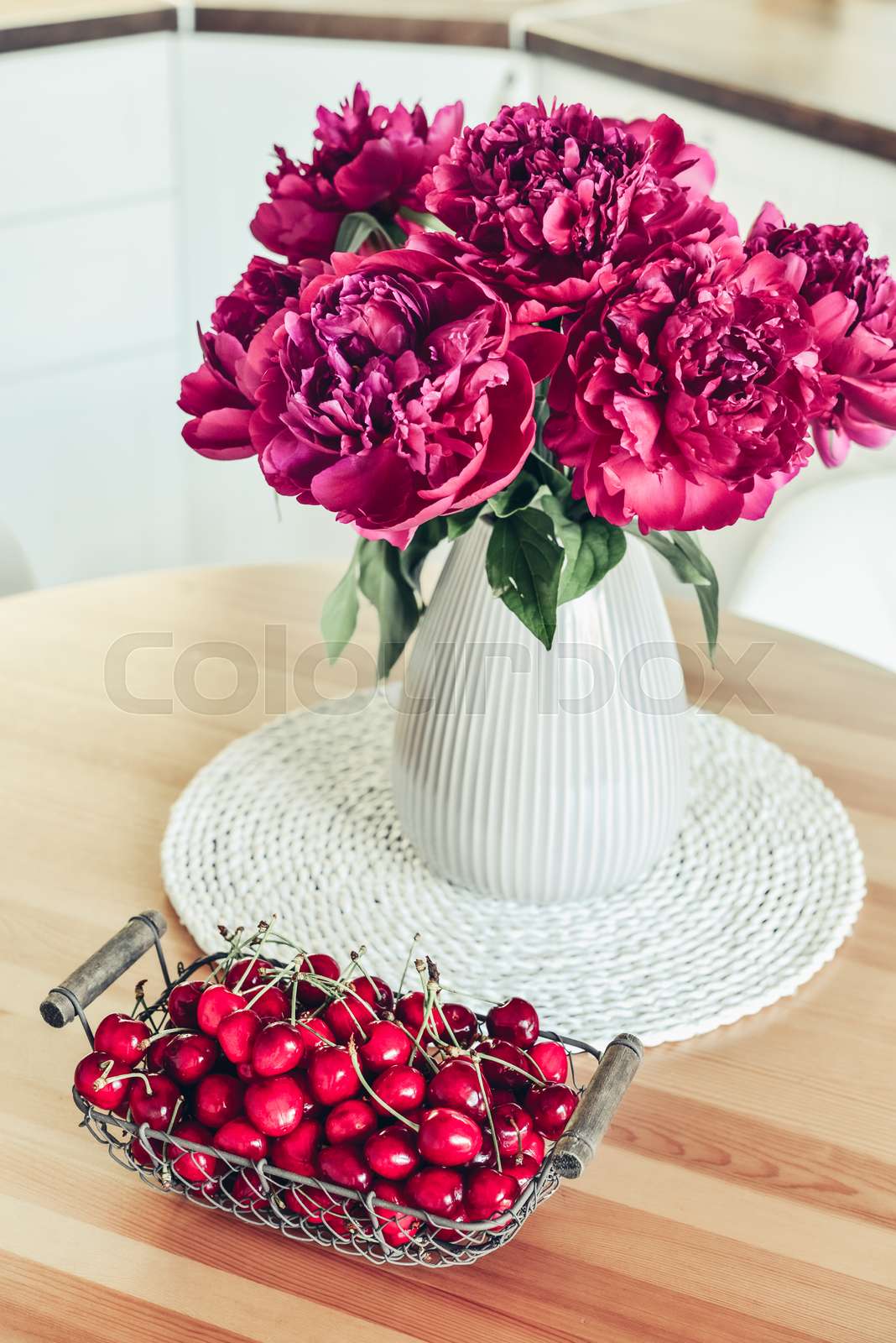 Bouquet of purple peony flowers | Stock image | Colourbox