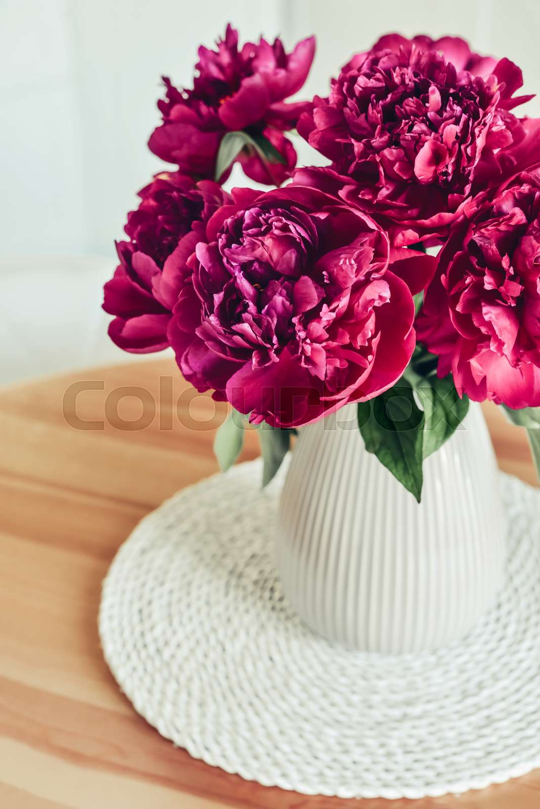 Bouquet of purple peony flowers | Stock image | Colourbox