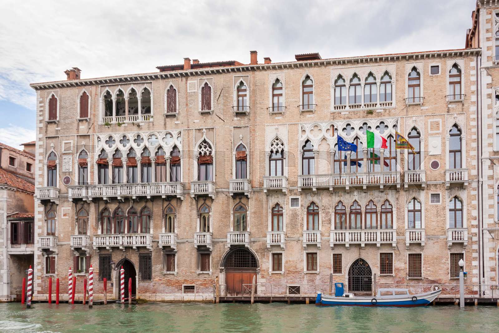 Palazzo Giustinian building at the Grand Canal Venice Stock image