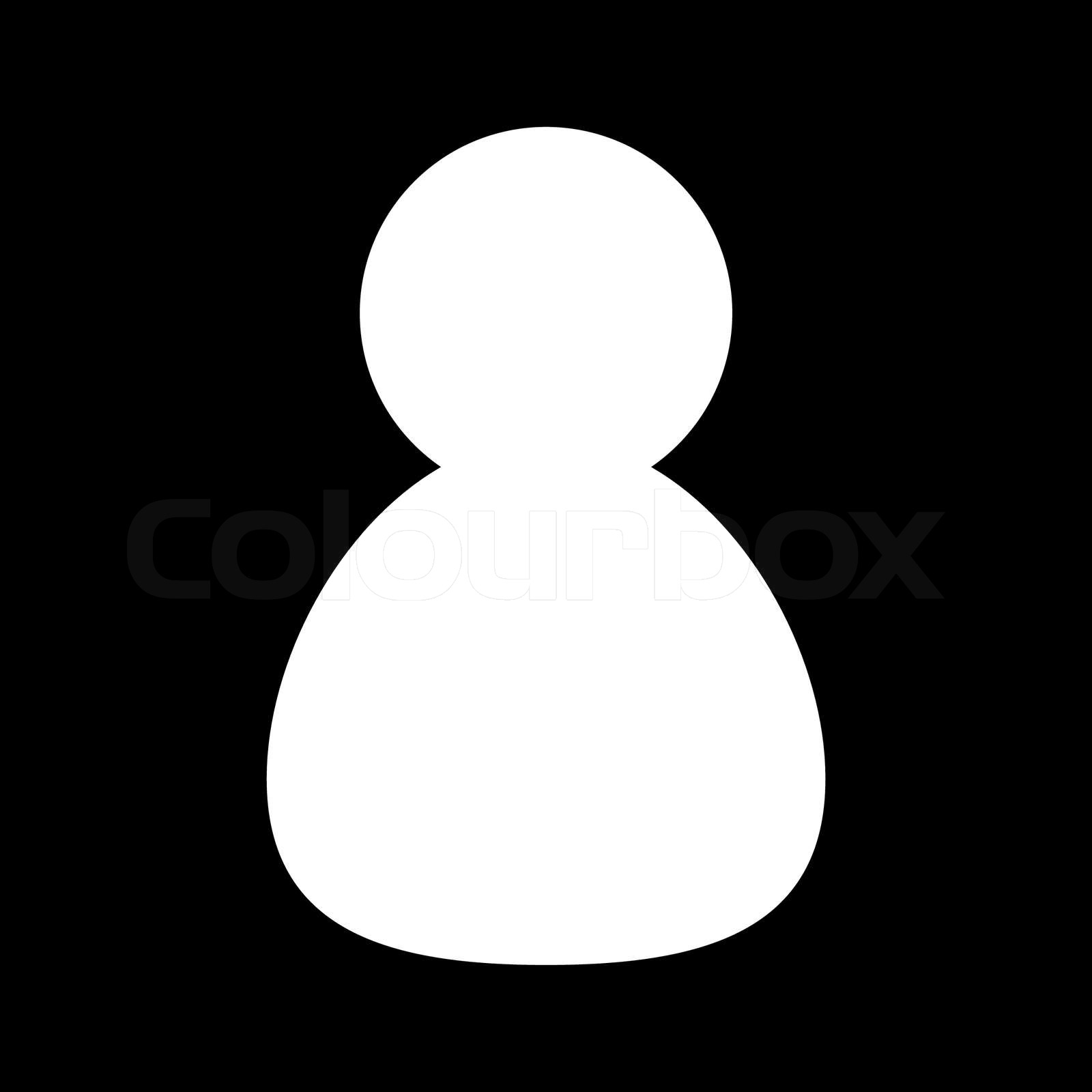 Icon - user - black white | Stock vector | Colourbox