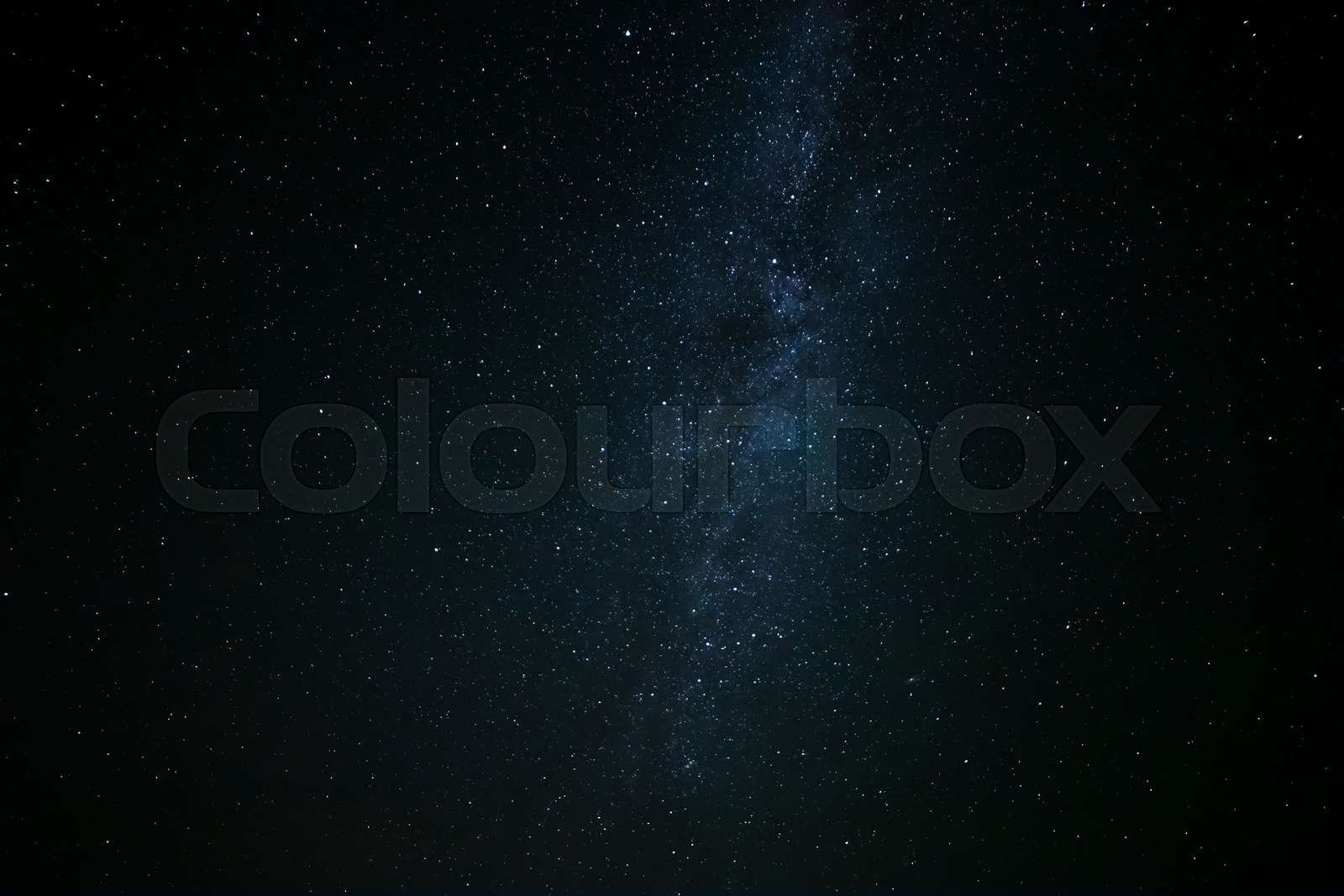 Milky Way galaxy in dark night sky | Stock image | Colourbox