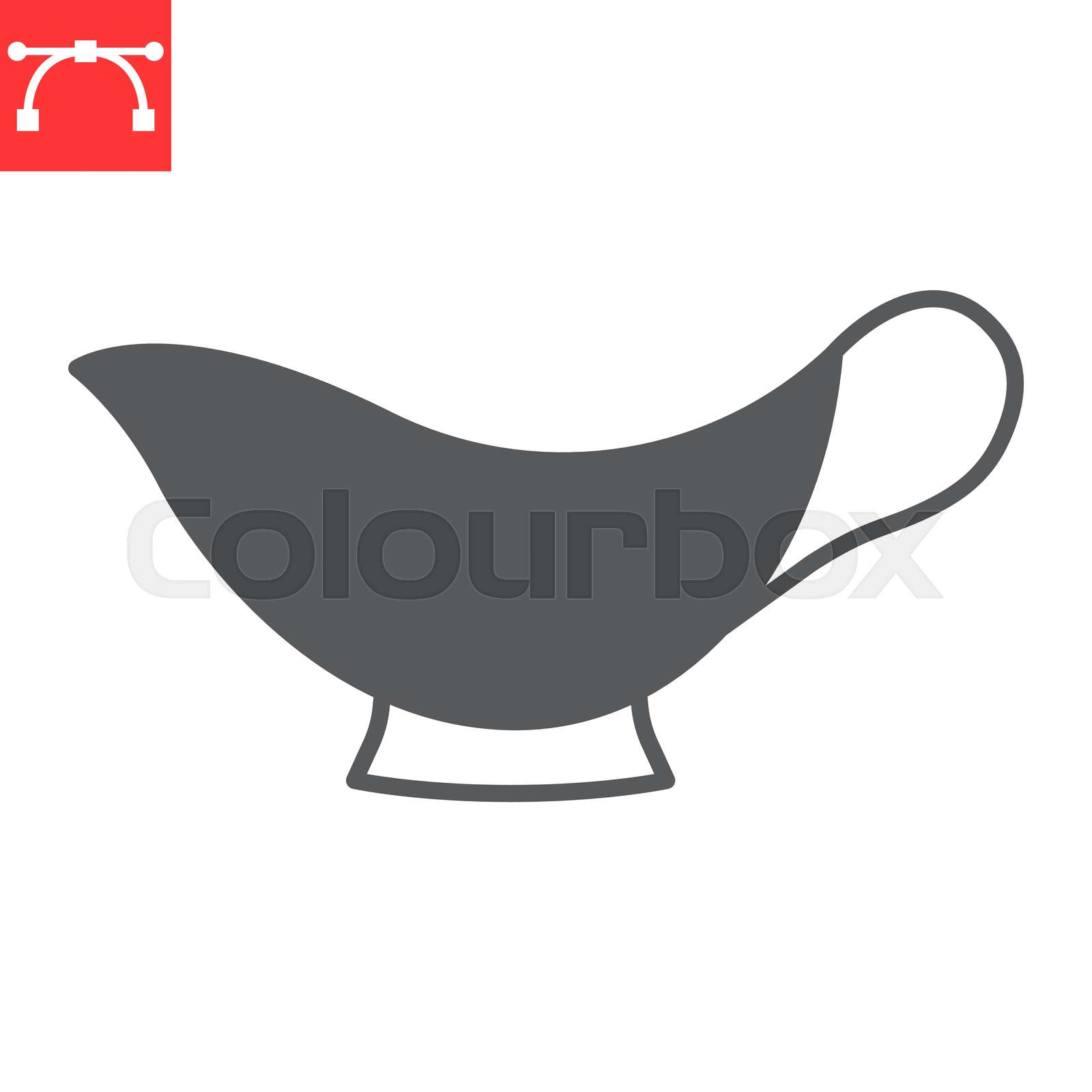 Gravy boat glyph icon Stock vector Colourbox