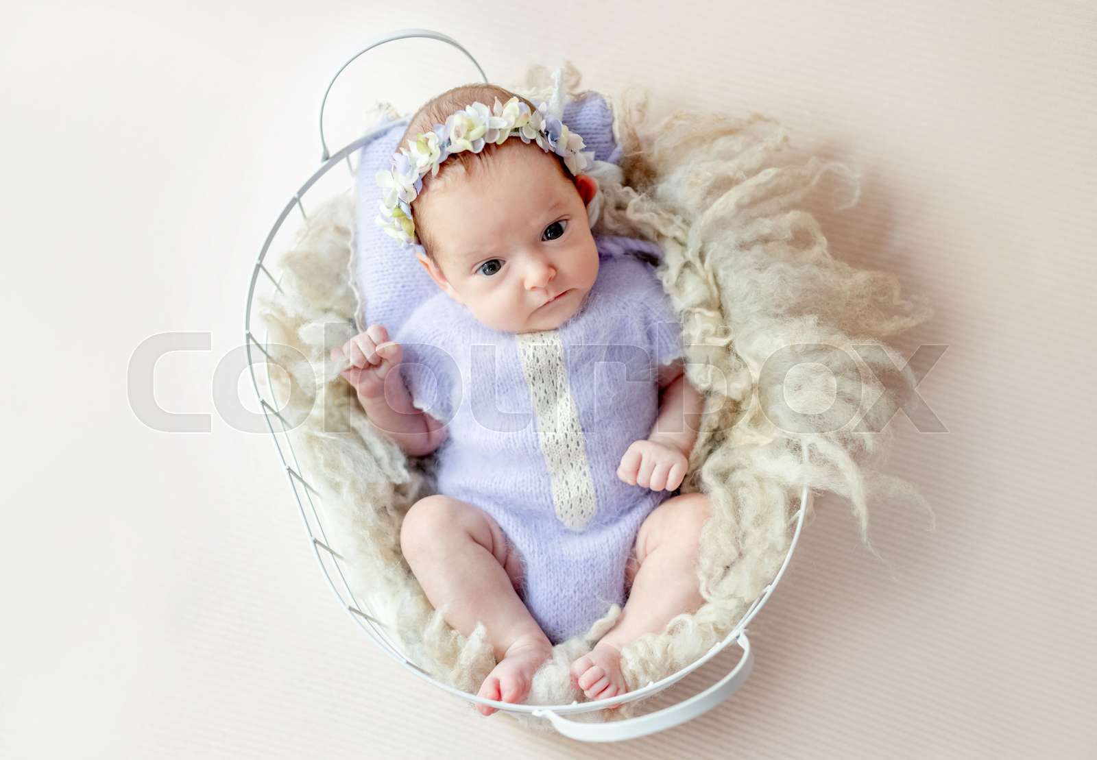 Newborn baby portrait | Stock image | Colourbox