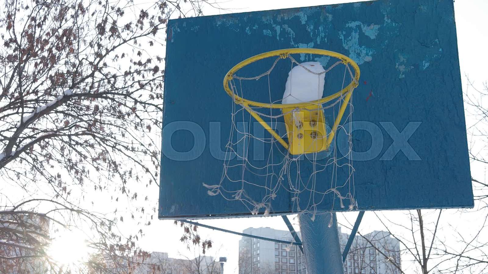 Old basketball backboard Stock video Colourbox