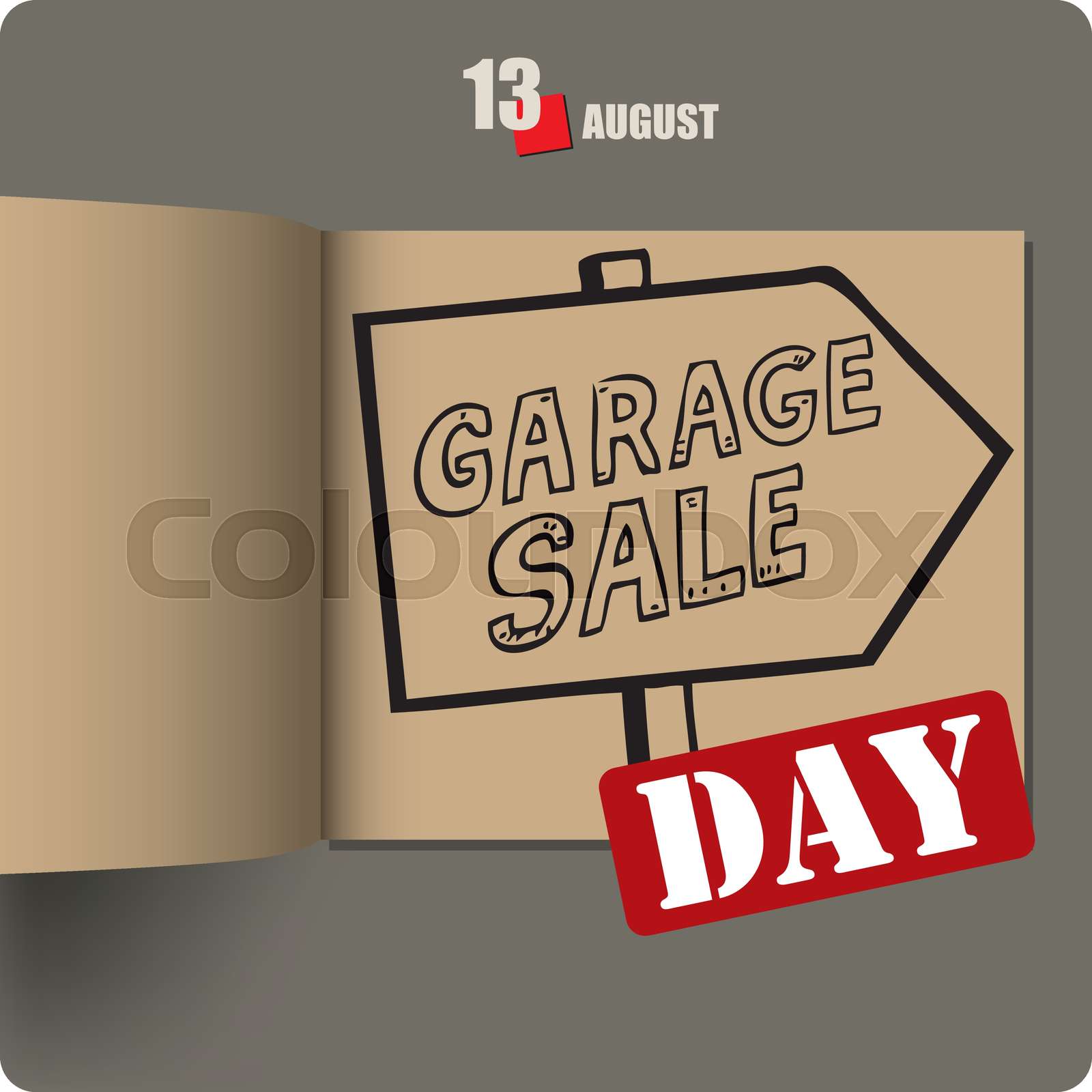 Garage Sale Day Stock vector Colourbox
