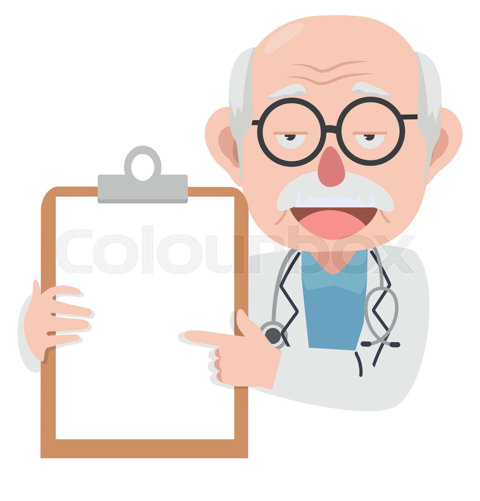 Doctor Hold Empty Medical Clipboard cartoon | Stock vector | Colourbox