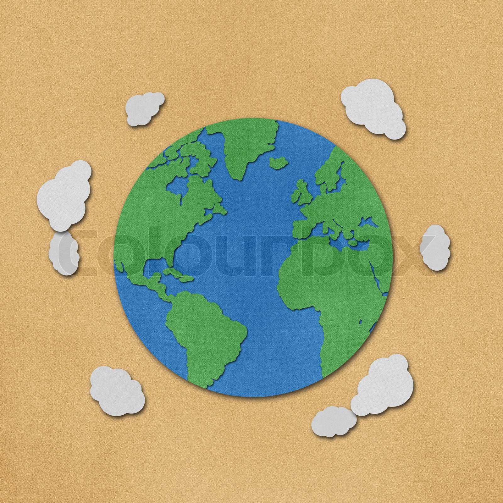Planet earthrecycled papercraft | Stock image | Colourbox