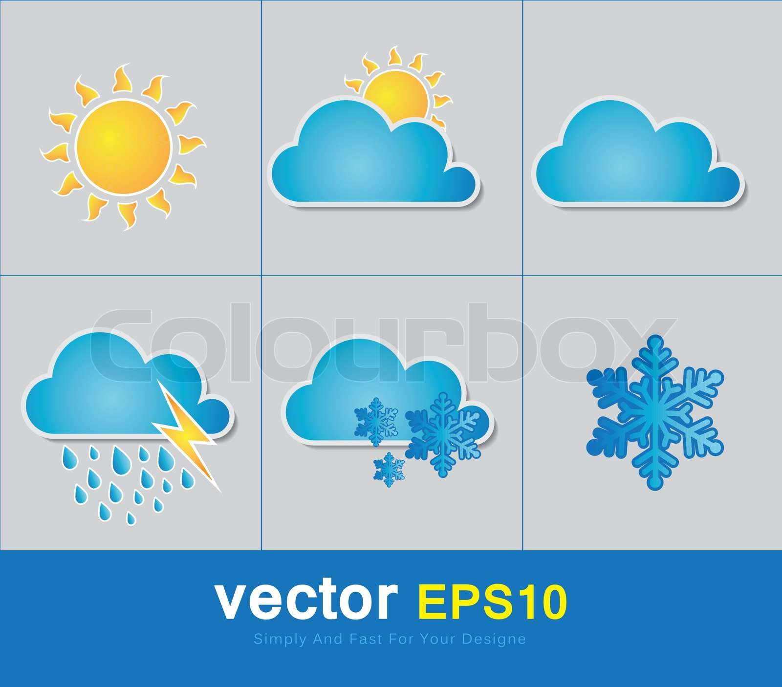 weather vector | Stock vector | Colourbox
