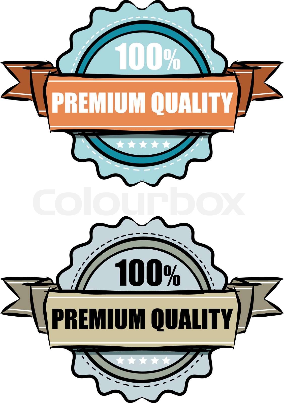 Premium Qualität Bezeichnung SkizzeVektorIllustration. StockVektor Colourbox