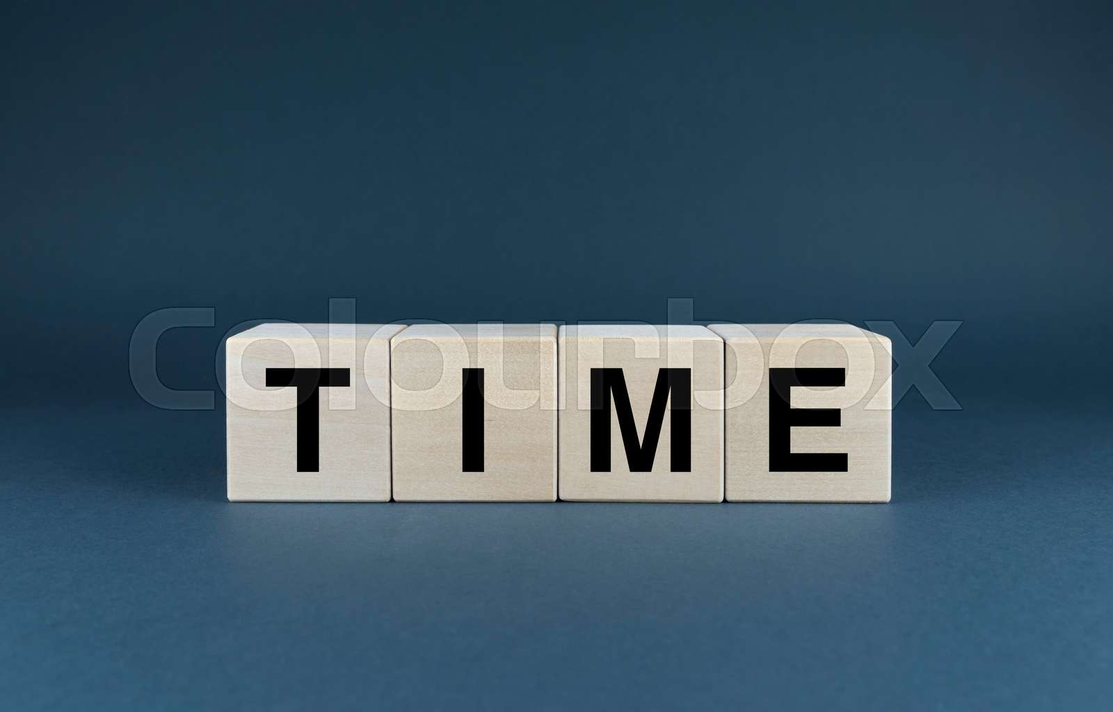 Time Cubes Form The Word Time Stock Image Colourbox