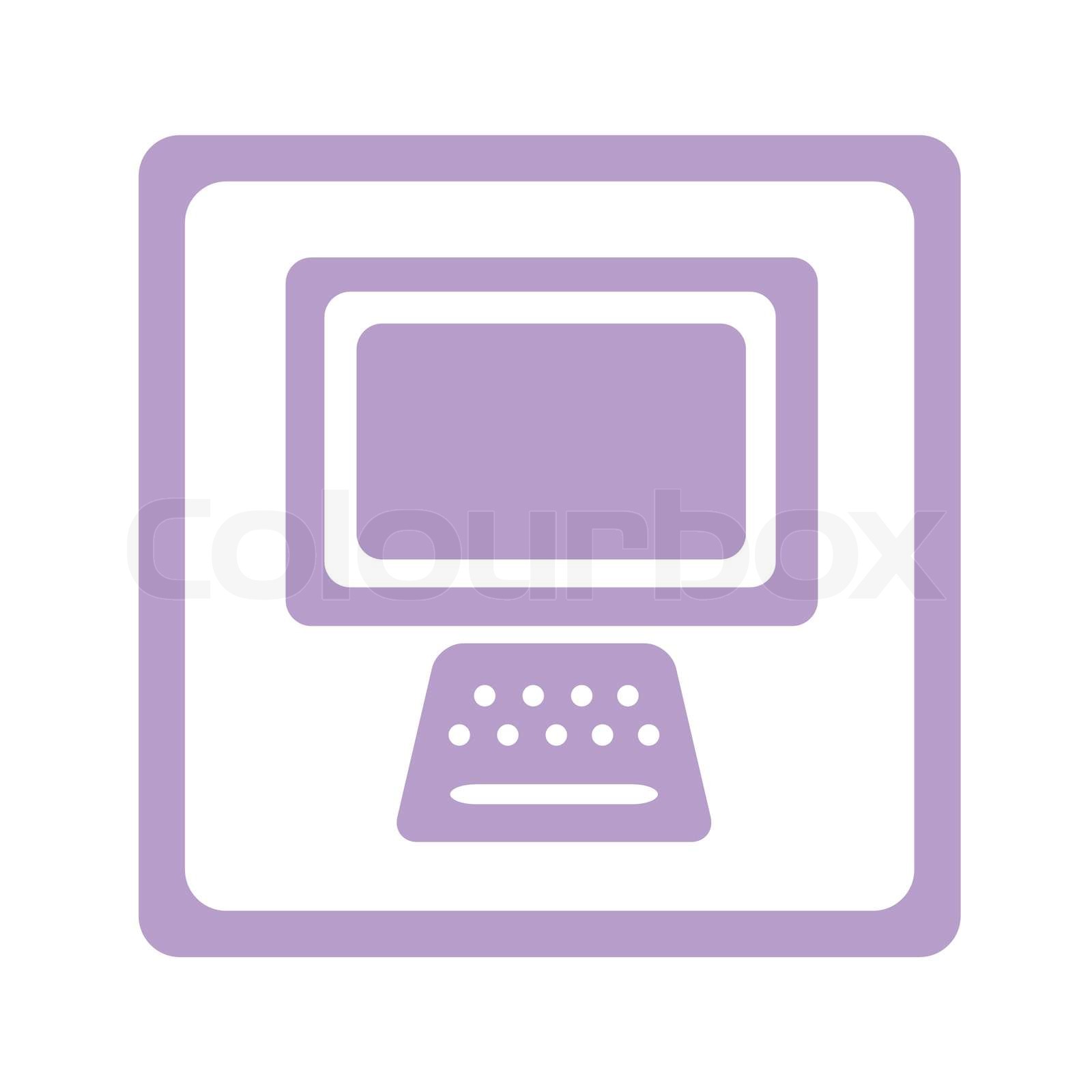 Purple computer icon illustration | Stock vector | Colourbox