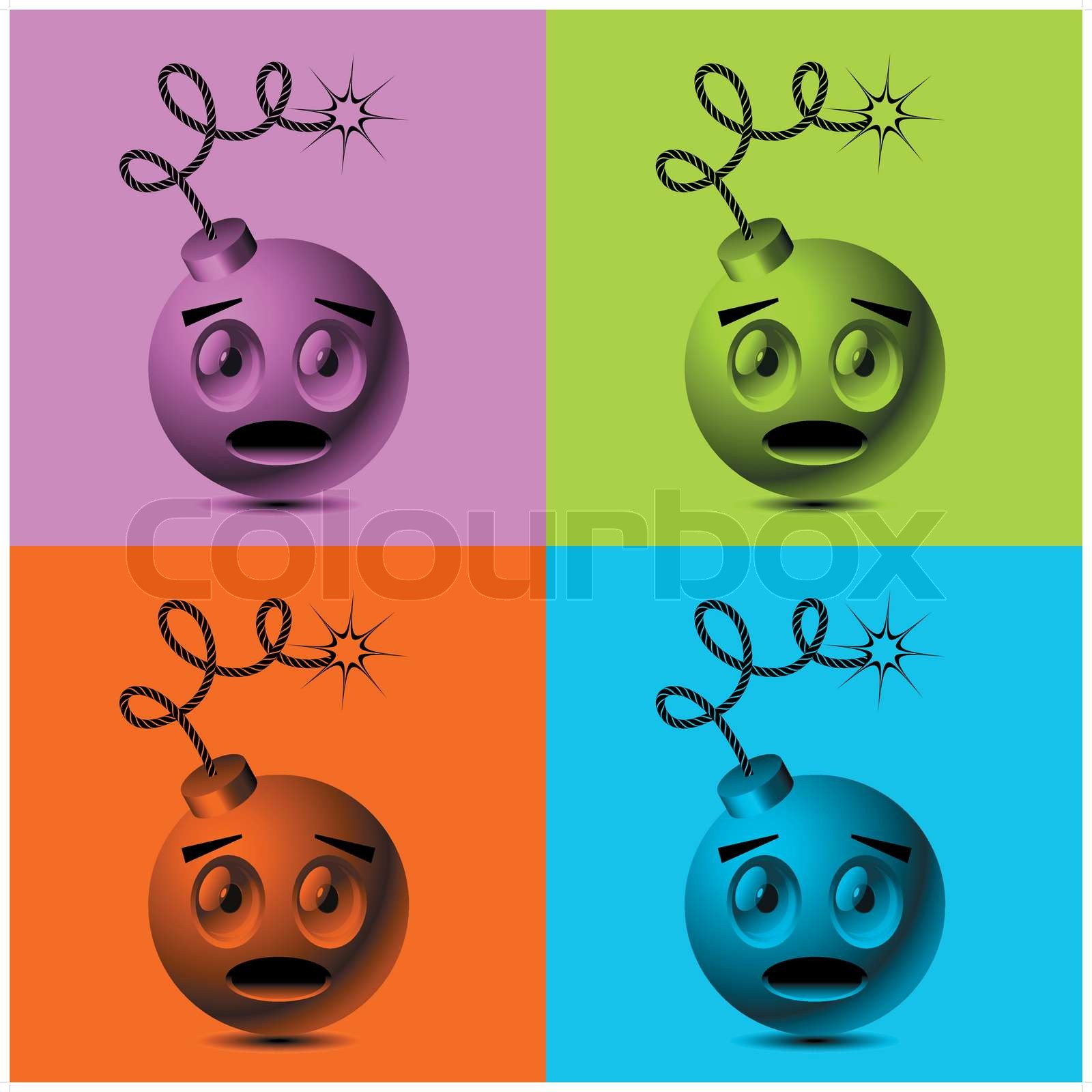 smiley bombs | Stock vector | Colourbox