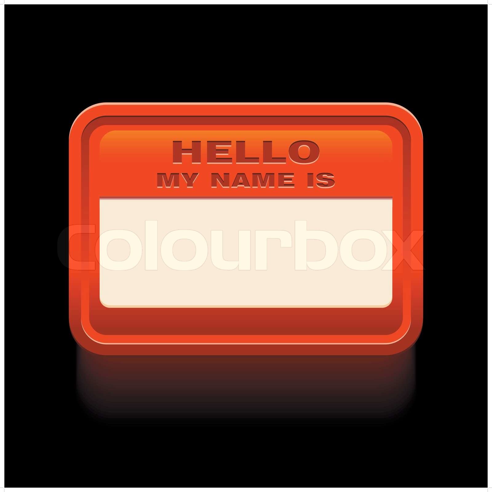 hallo mein name ist | Stock-Vektor | Colourbox
