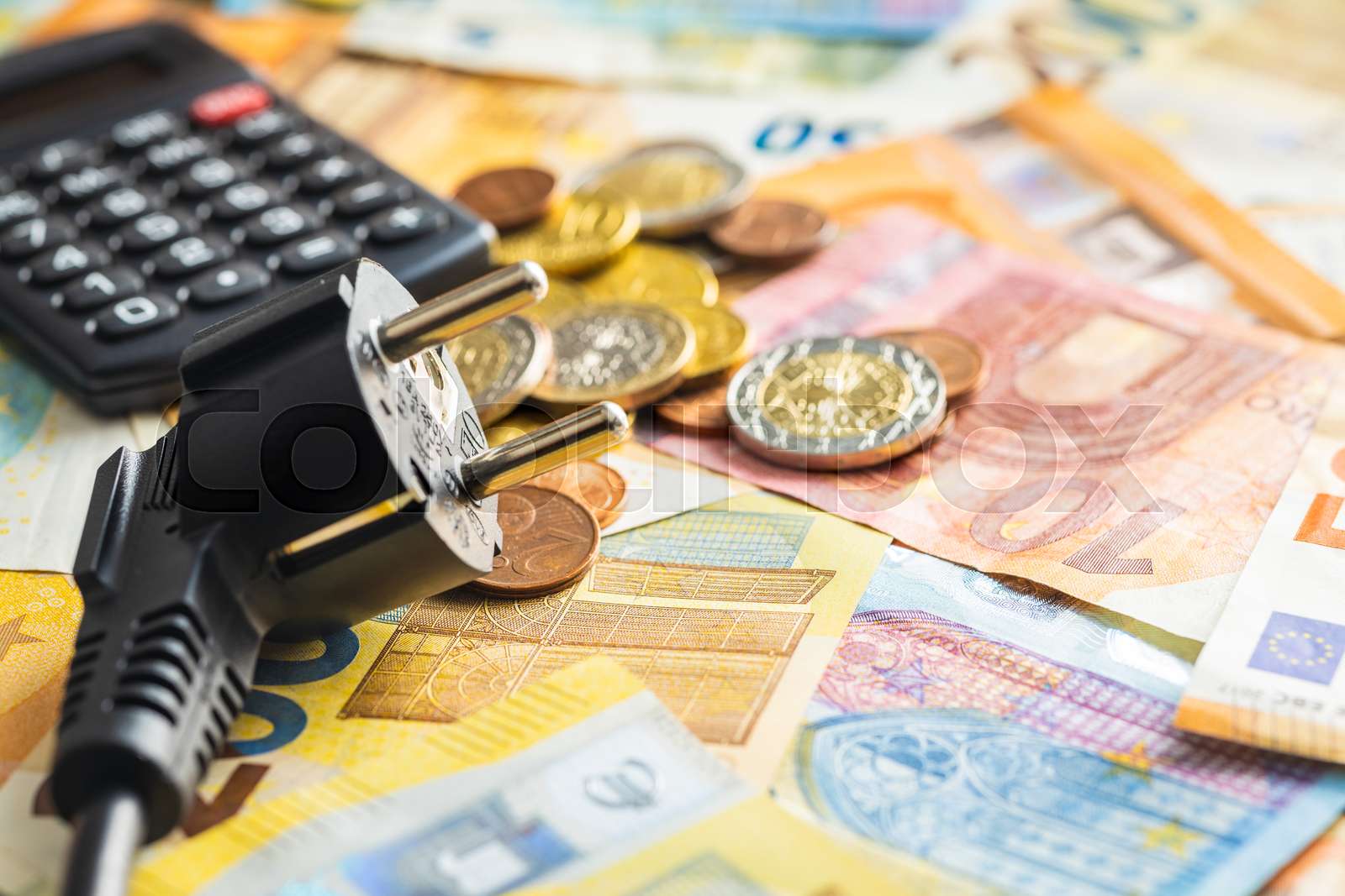 electric-plug-calculator-and-euro-money-concept-of-increasing