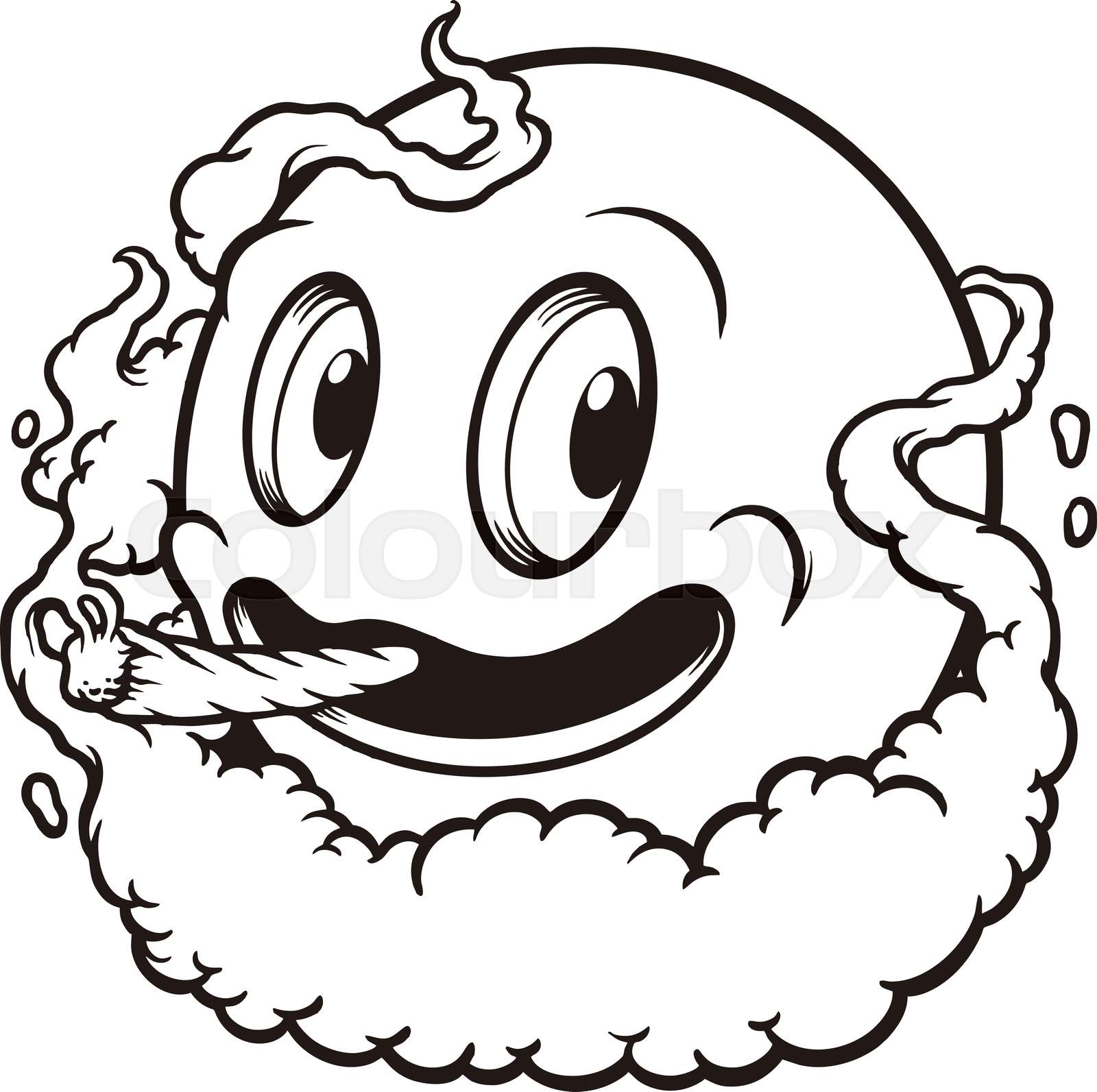 Emoji Weed Smoking Silhouette Stock vector Colourbox