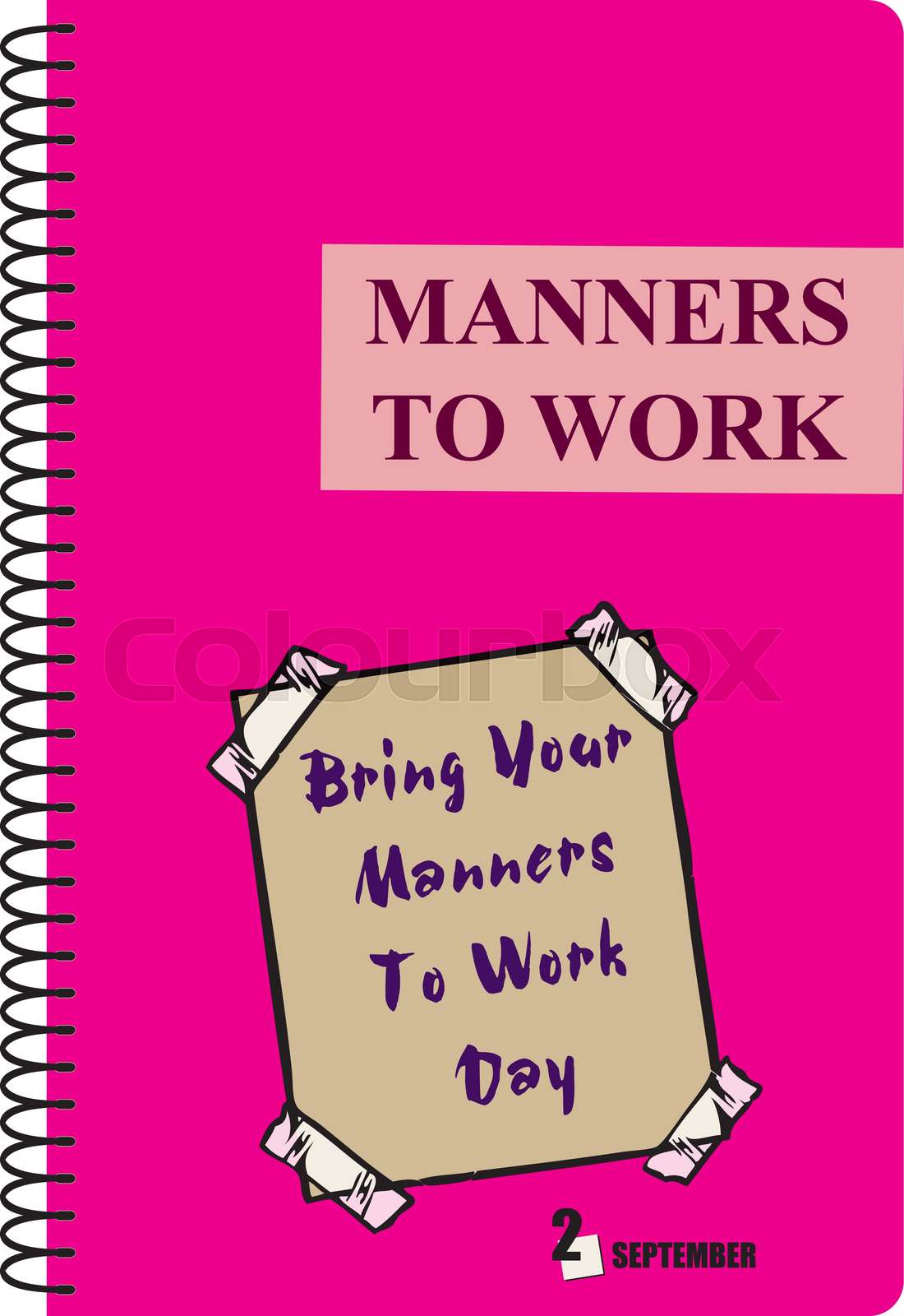 Bring Your Manners To Work Day Stock Vector Colourbox Bring Your Manners To Work Day Stock Vector Colourbox