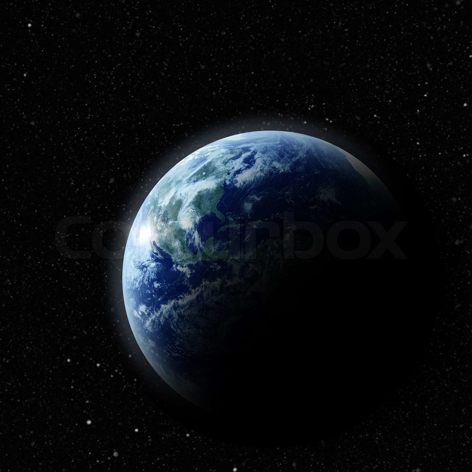 realistic planet earth in space | Stock image | Colourbox