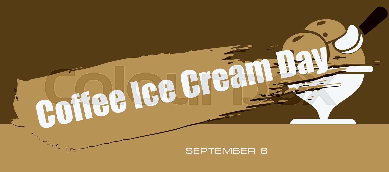 Coffee Ice Cream Day Stock vector Colourbox