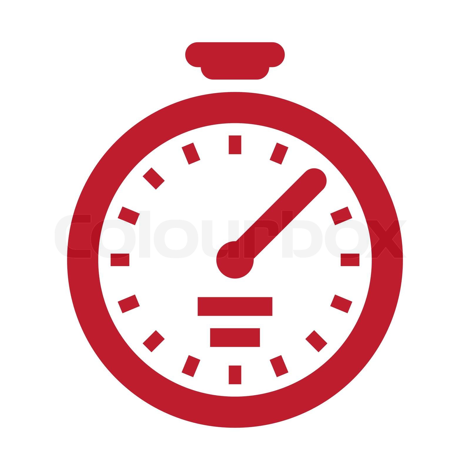 Icon stopwatch red Stock vector Colourbox