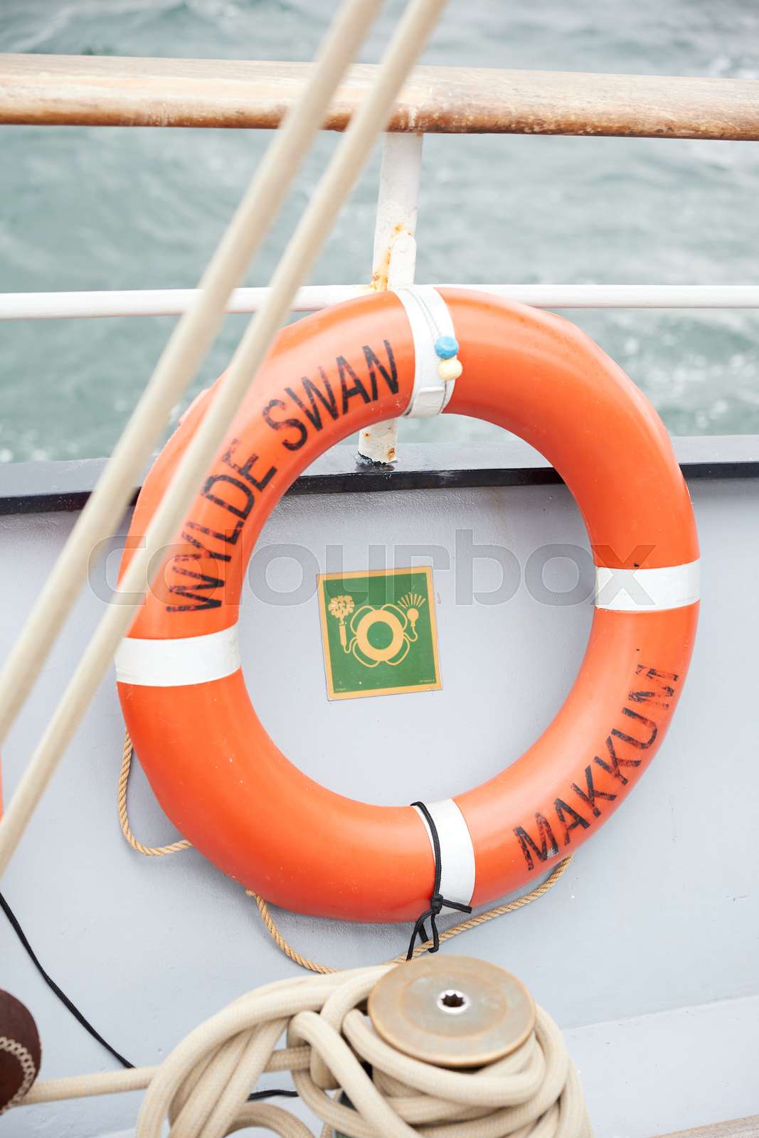 life ring on a ship Stock image Colourbox