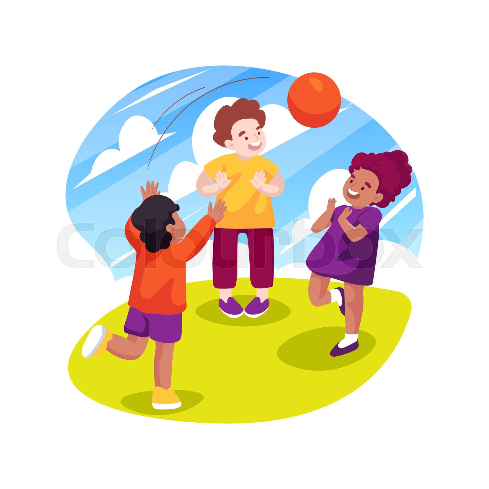 Throw And Catch Games Isolated Cartoon Vector Illustration Stock