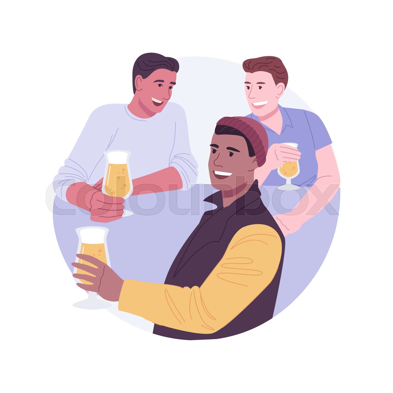 Going to a pub isolated cartoon vector illustrations stock vector