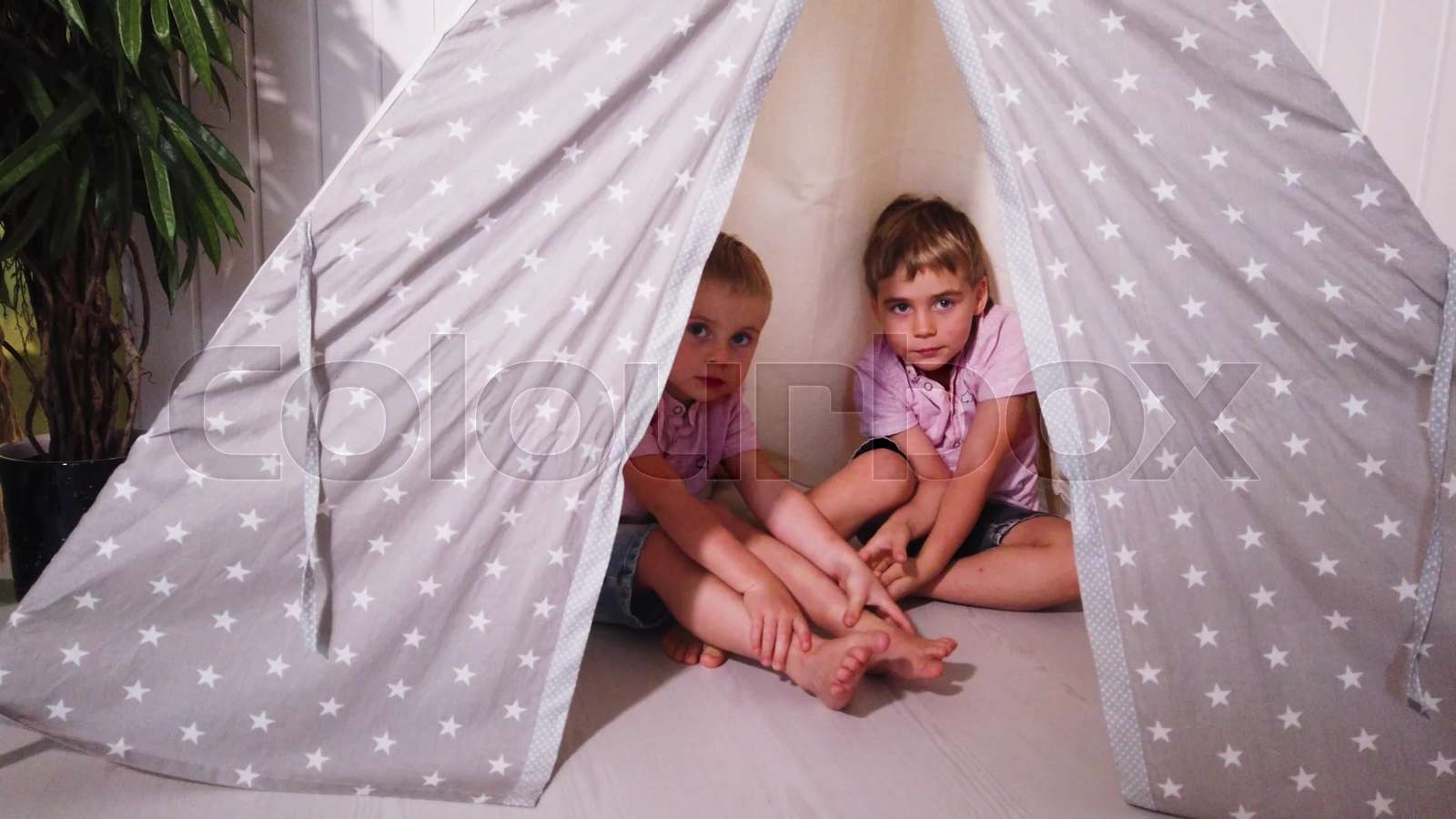 Children playing in the room at home | Stock video | Colourbox