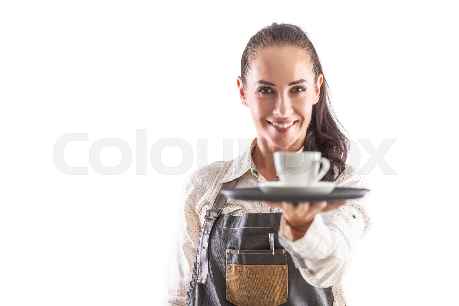 kellnerin, mitarbeiter, kellner Stock Bild Colourbox