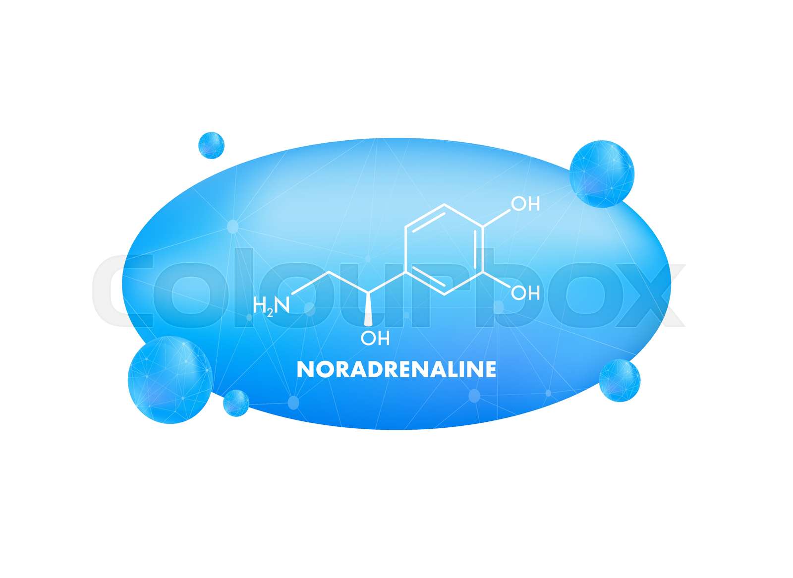 Noradrenaline Concept Chemical Formula Icon Label Text Font Vector Noradrenaline Concept Chemical Formula Icon Label Text Font Vector