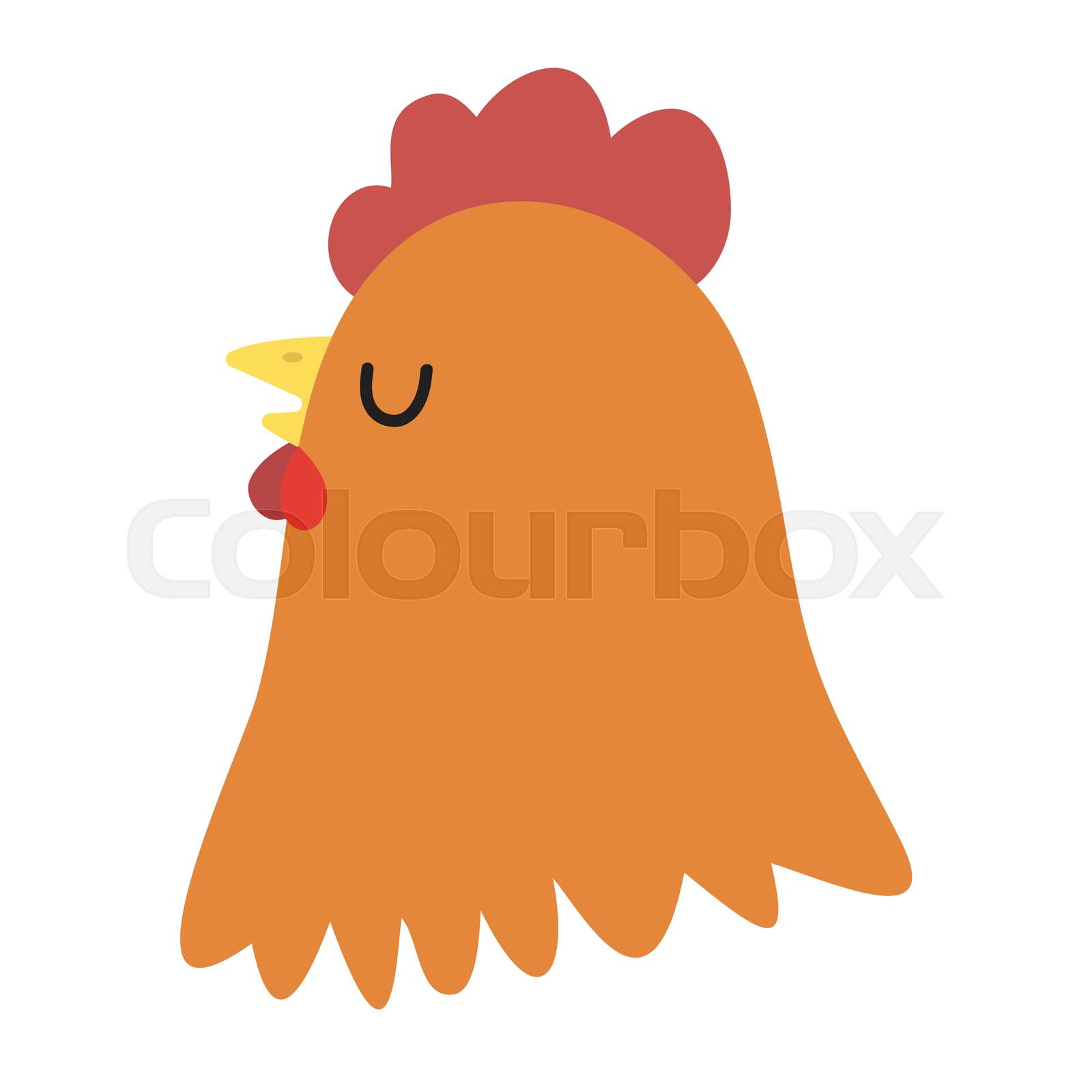 Chicken head Cartoon vector icon Stock vector Colourbox