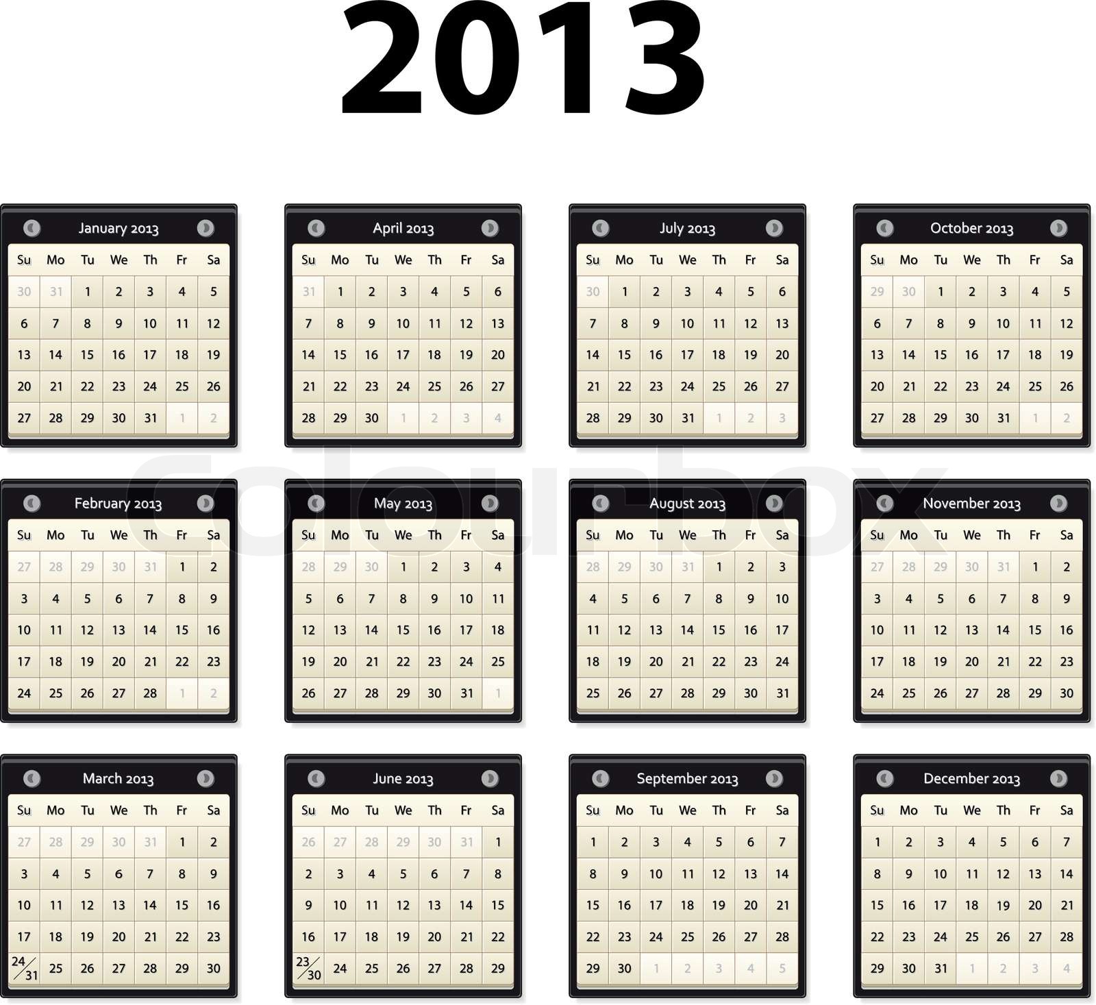 calendar Stock vector Colourbox