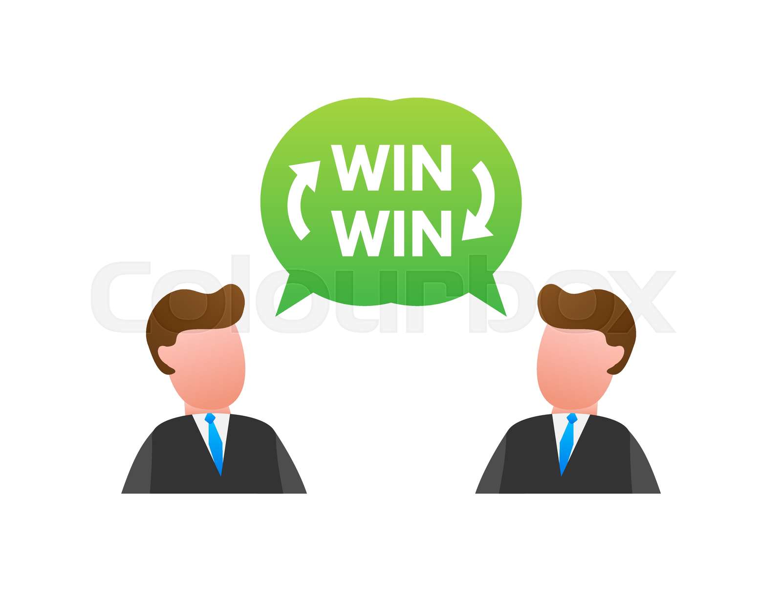 Win win Strategy Partnership Deal Vector Stock Illustration Stock 