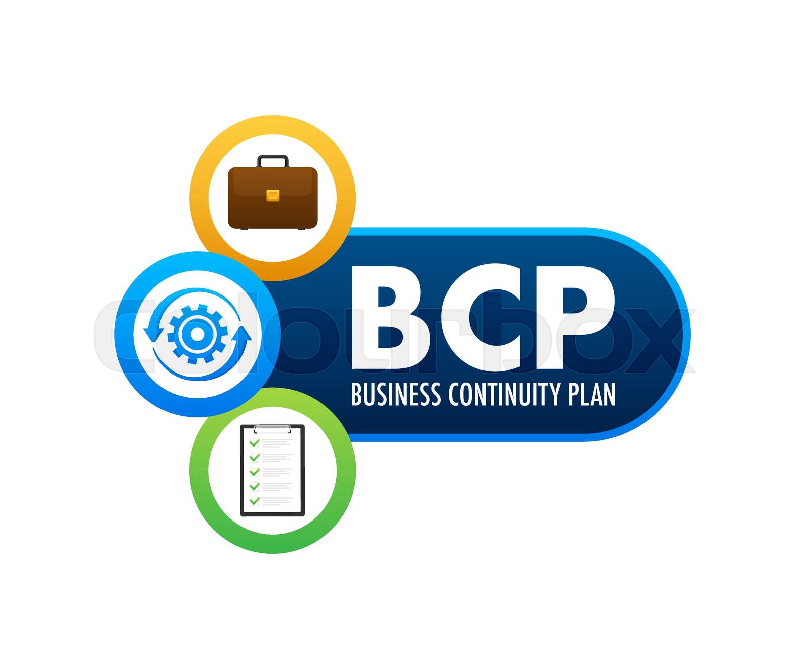 BCP Business Continuity Plan Business Concept Vector Stock 