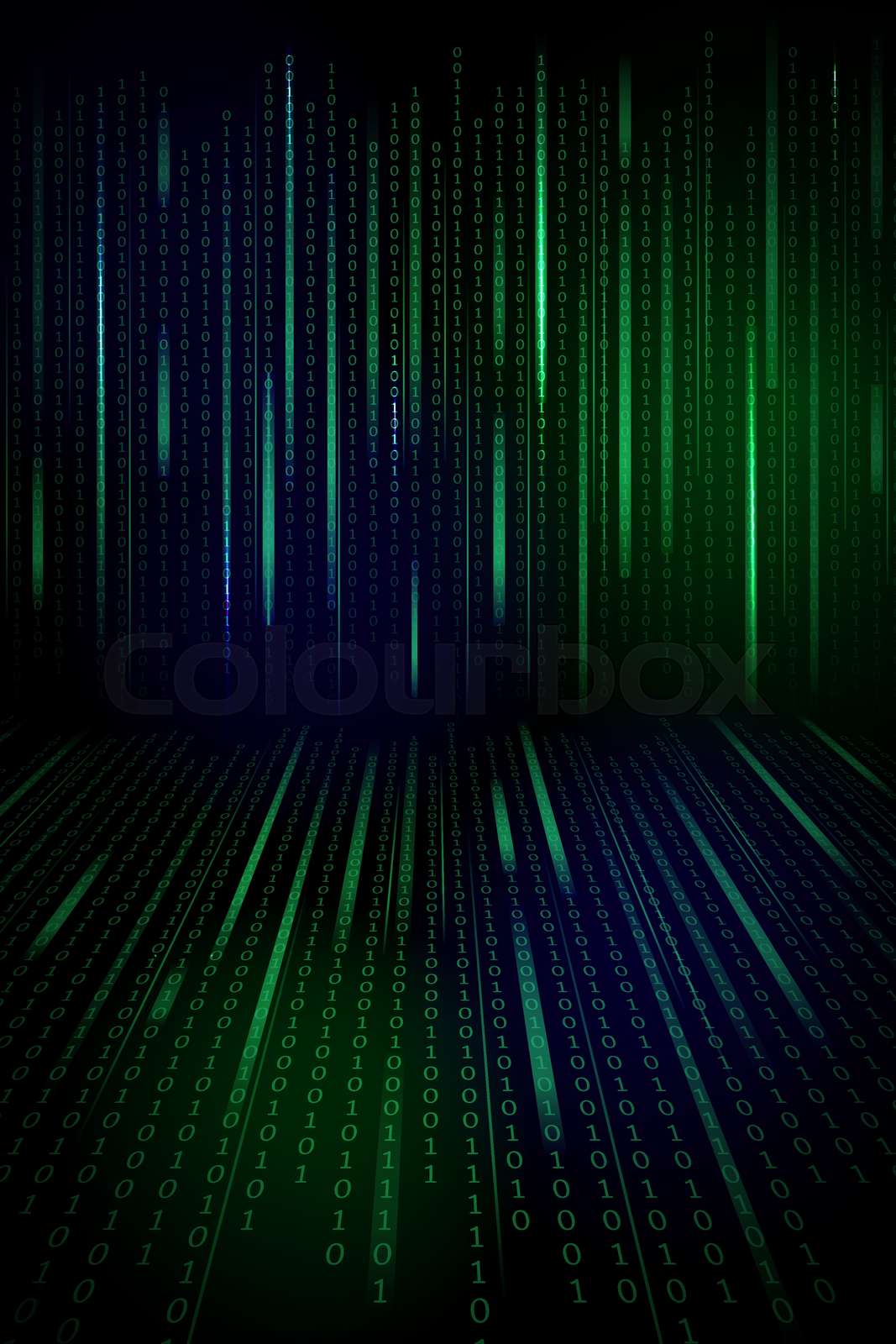 Stream of binary code design vector | Stock vector | Colourbox