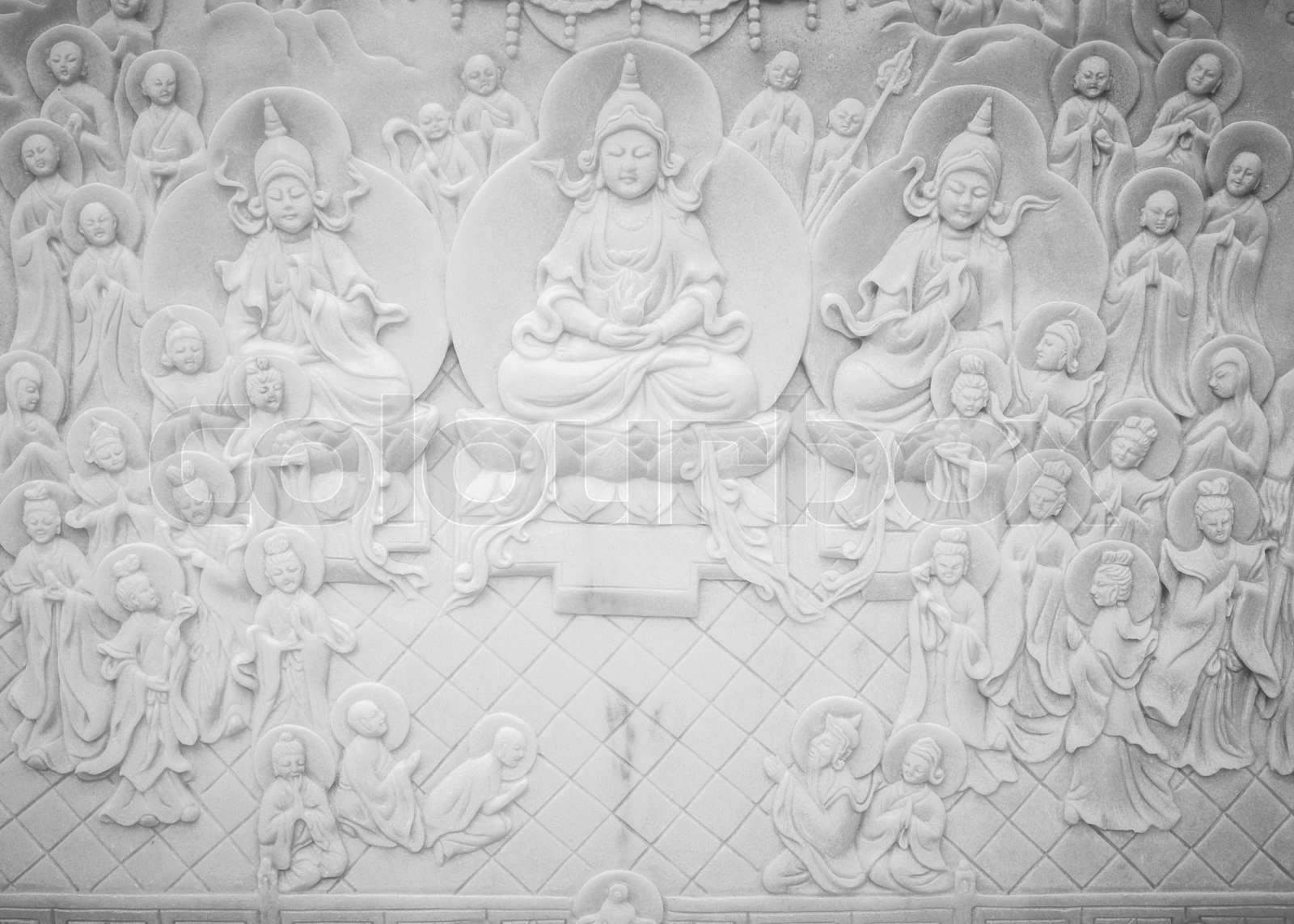 marble chinese culture carved Stock image Colourbox