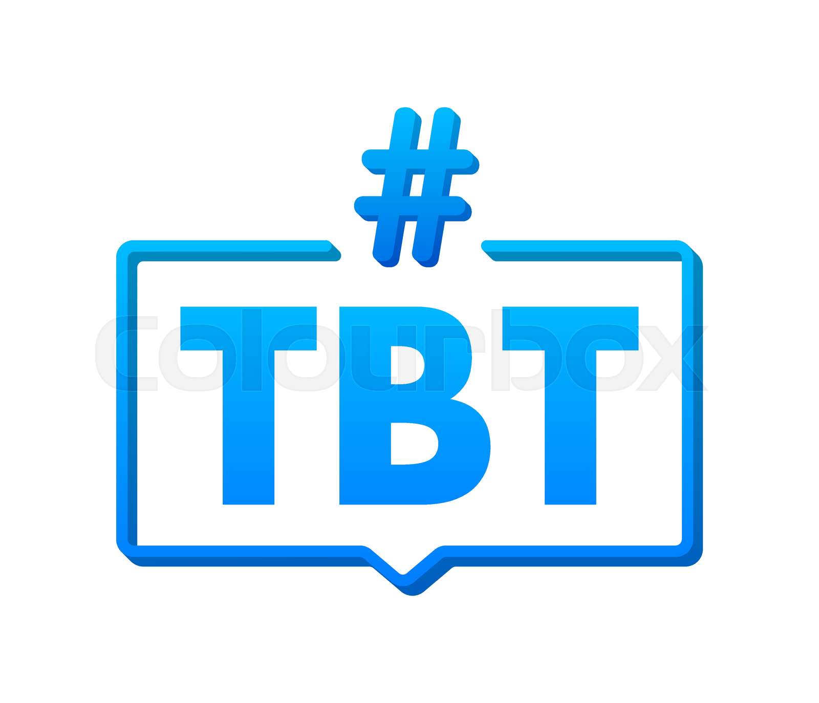 Tbt hashtag thursday throwback symbol. Vector stock illustration ...