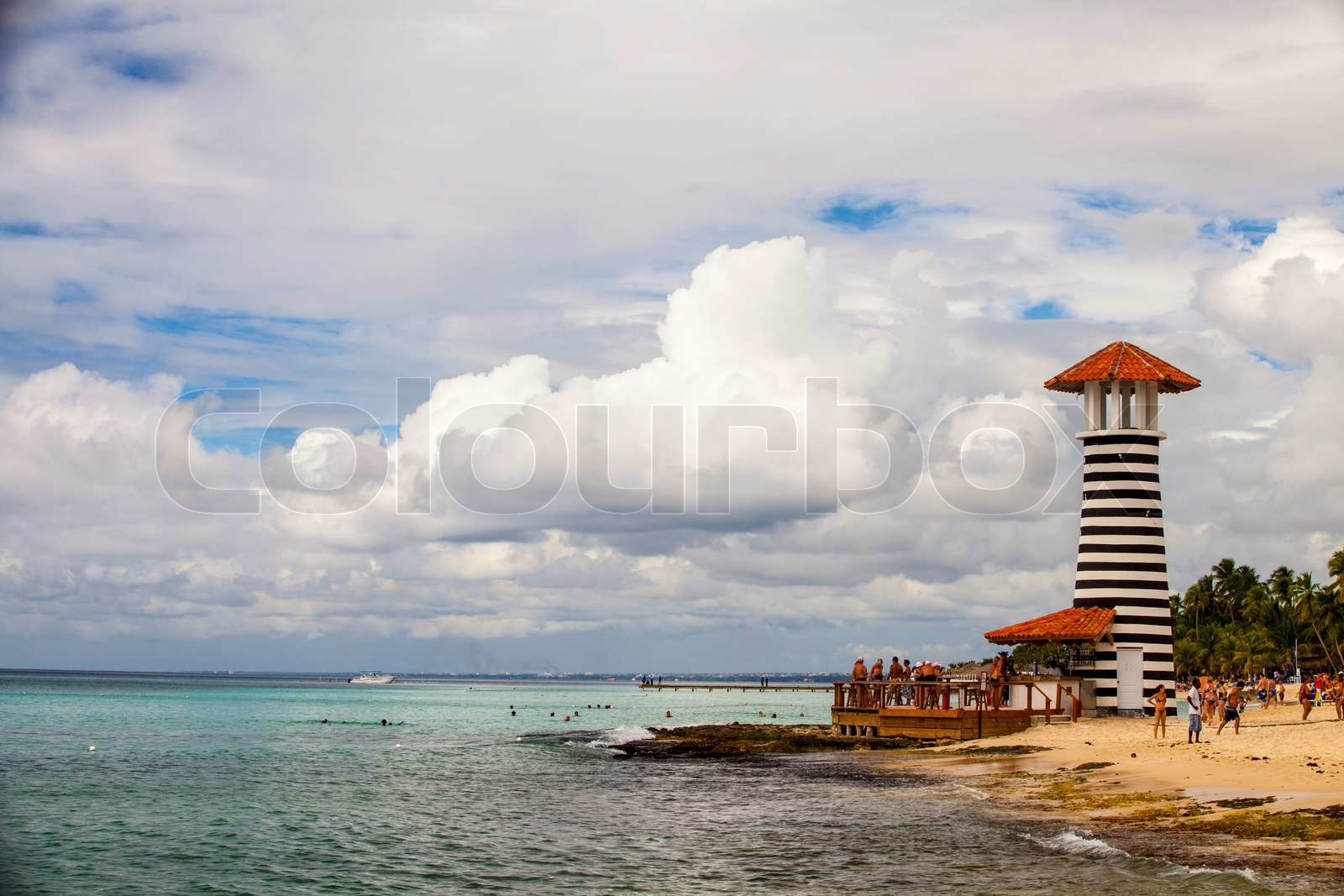 LightHouse Bar in resort Stock image Colourbox
