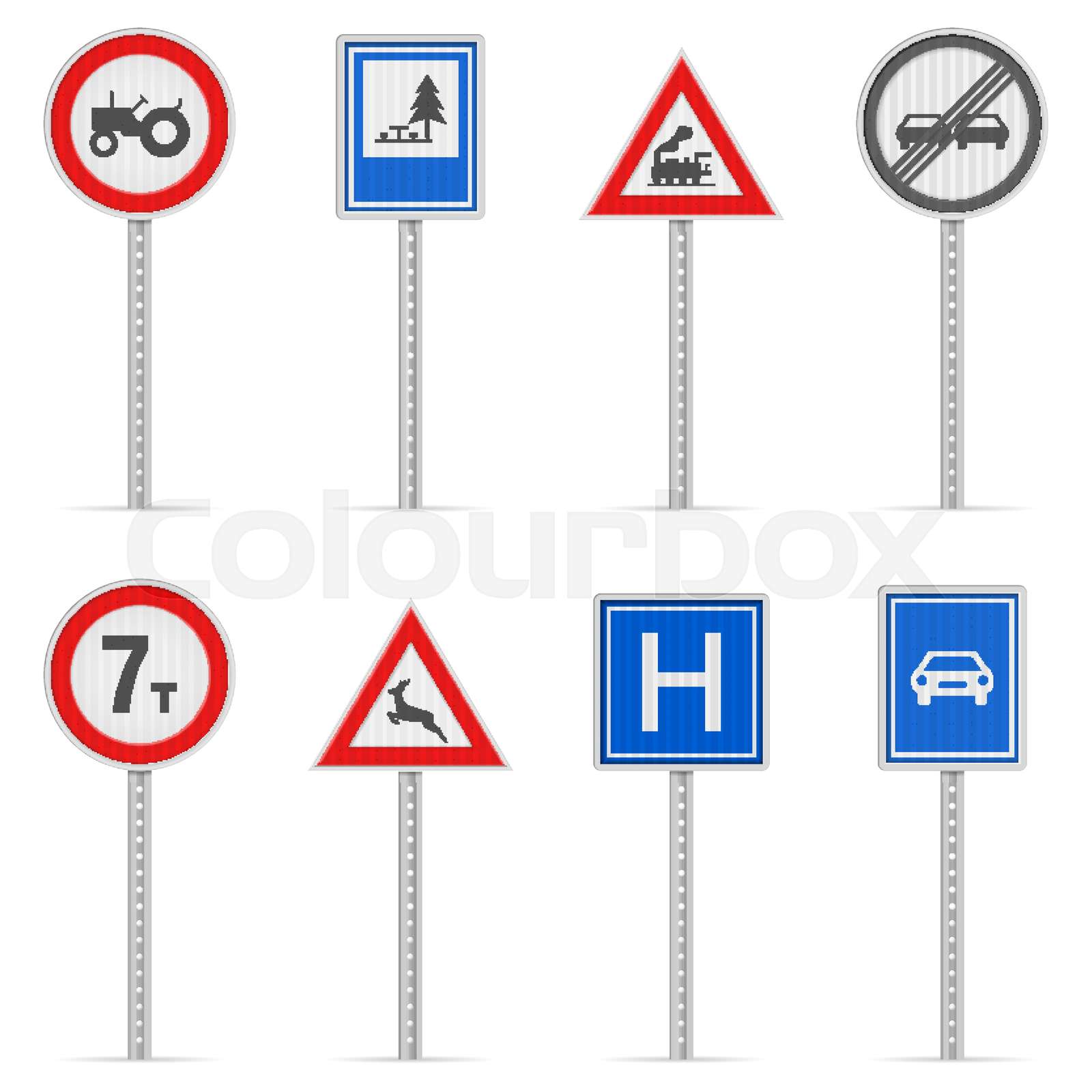 weg, zeichen, verkehr | Stock-Vektor | Colourbox