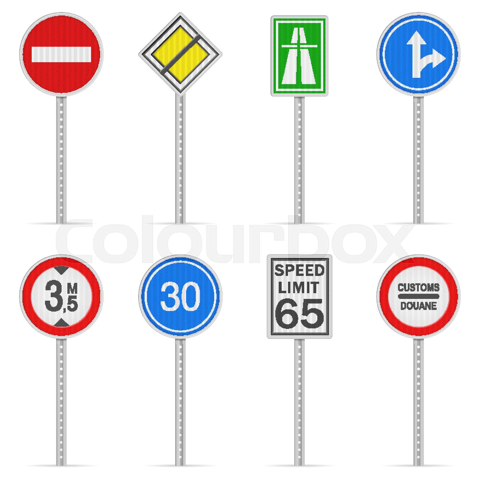 weg, zeichen, verkehr | Stock-Vektor | Colourbox