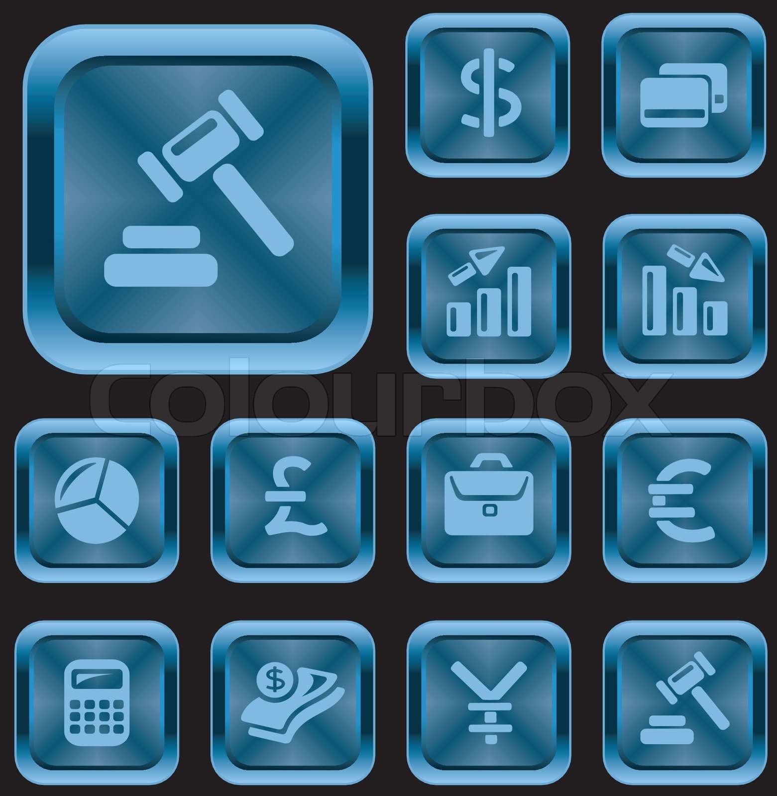 Finance button set | Stock vector | Colourbox