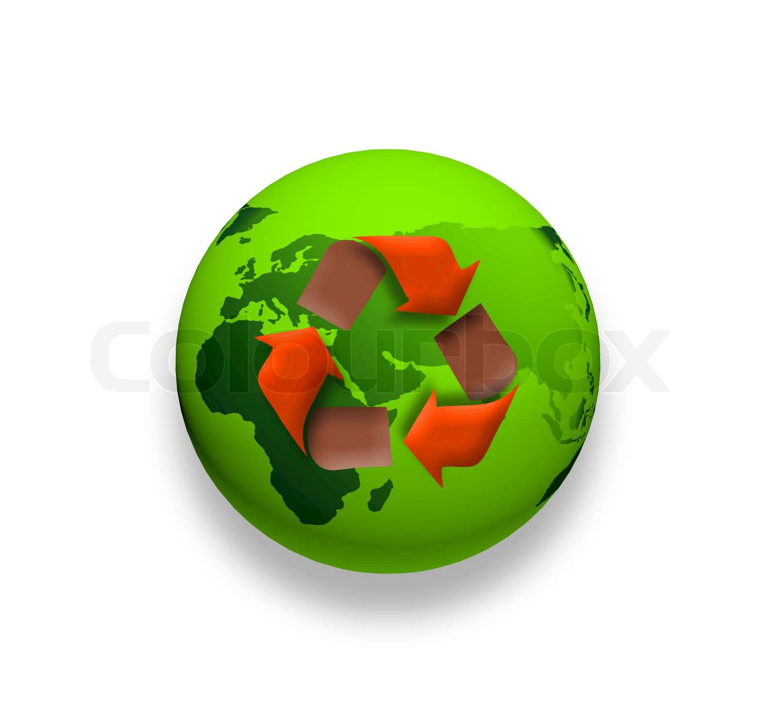 Green earth recycle concept Stock image Colourbox