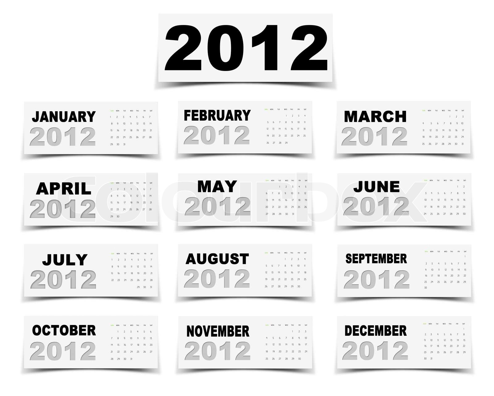 2012-calendar-paper-stock-image-colourbox
