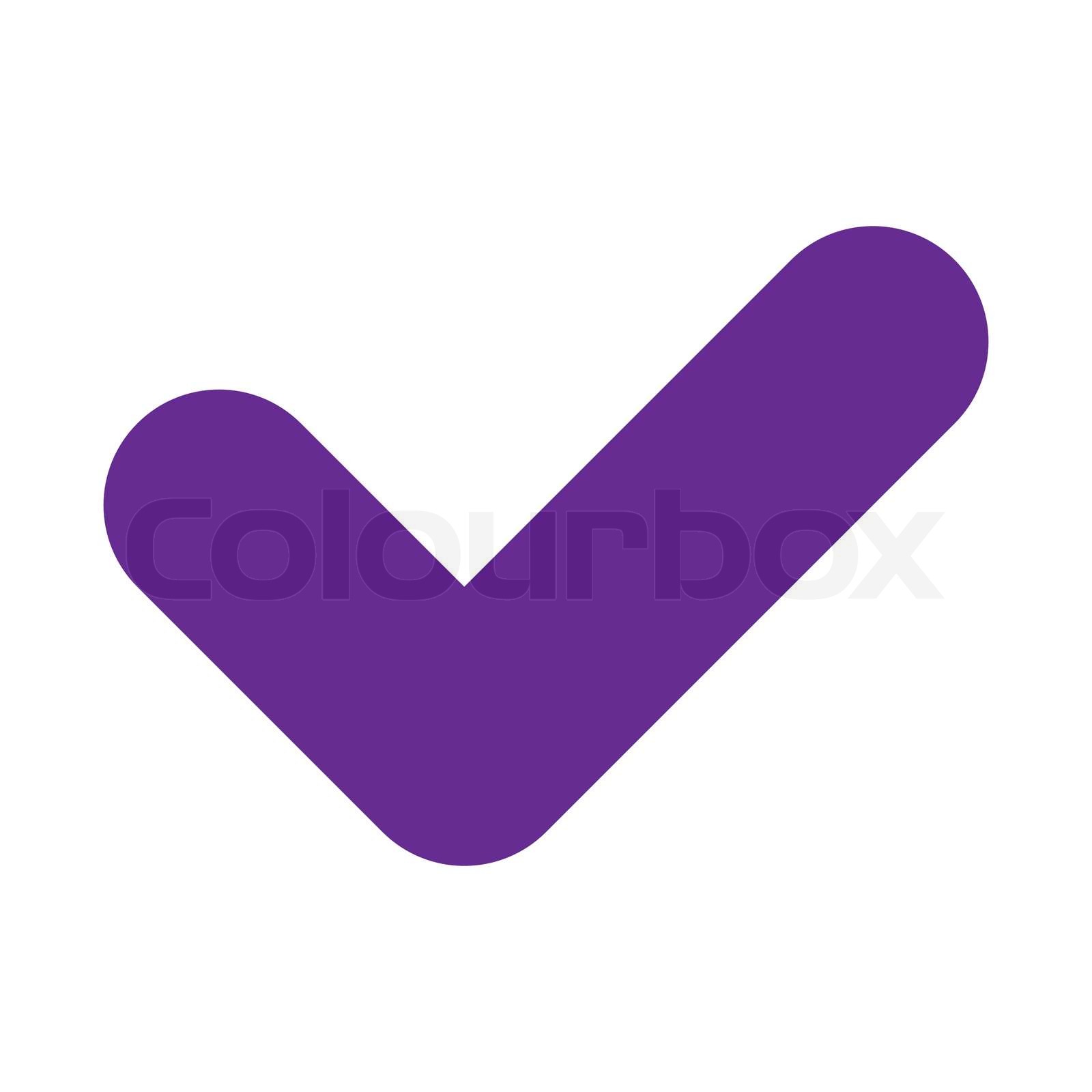 Icon - checkmark - purple | Stock vector | Colourbox